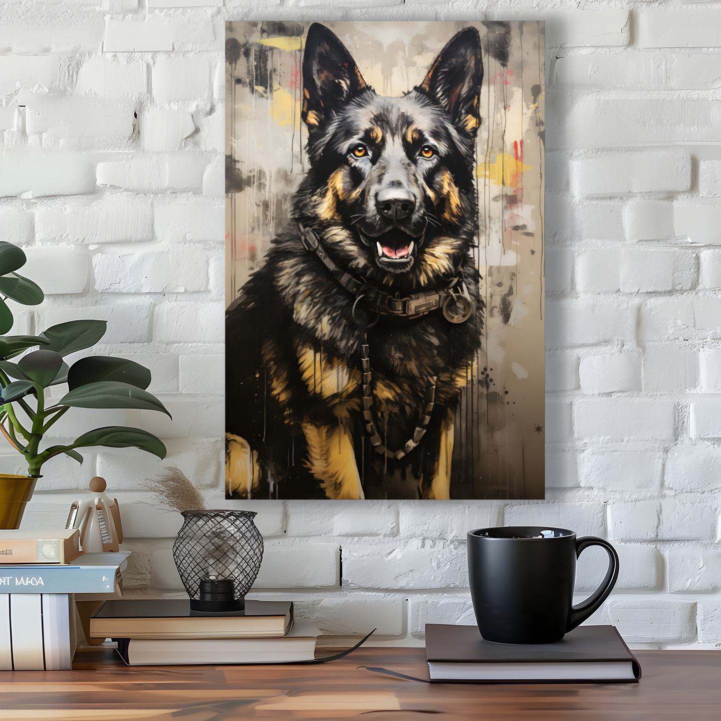 Shepherd Splash  Deluxe Box Portrait Canvas Prints