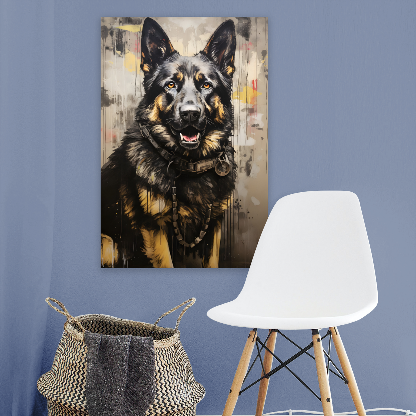 Shepherd Splash  Deluxe Box Portrait Canvas Prints