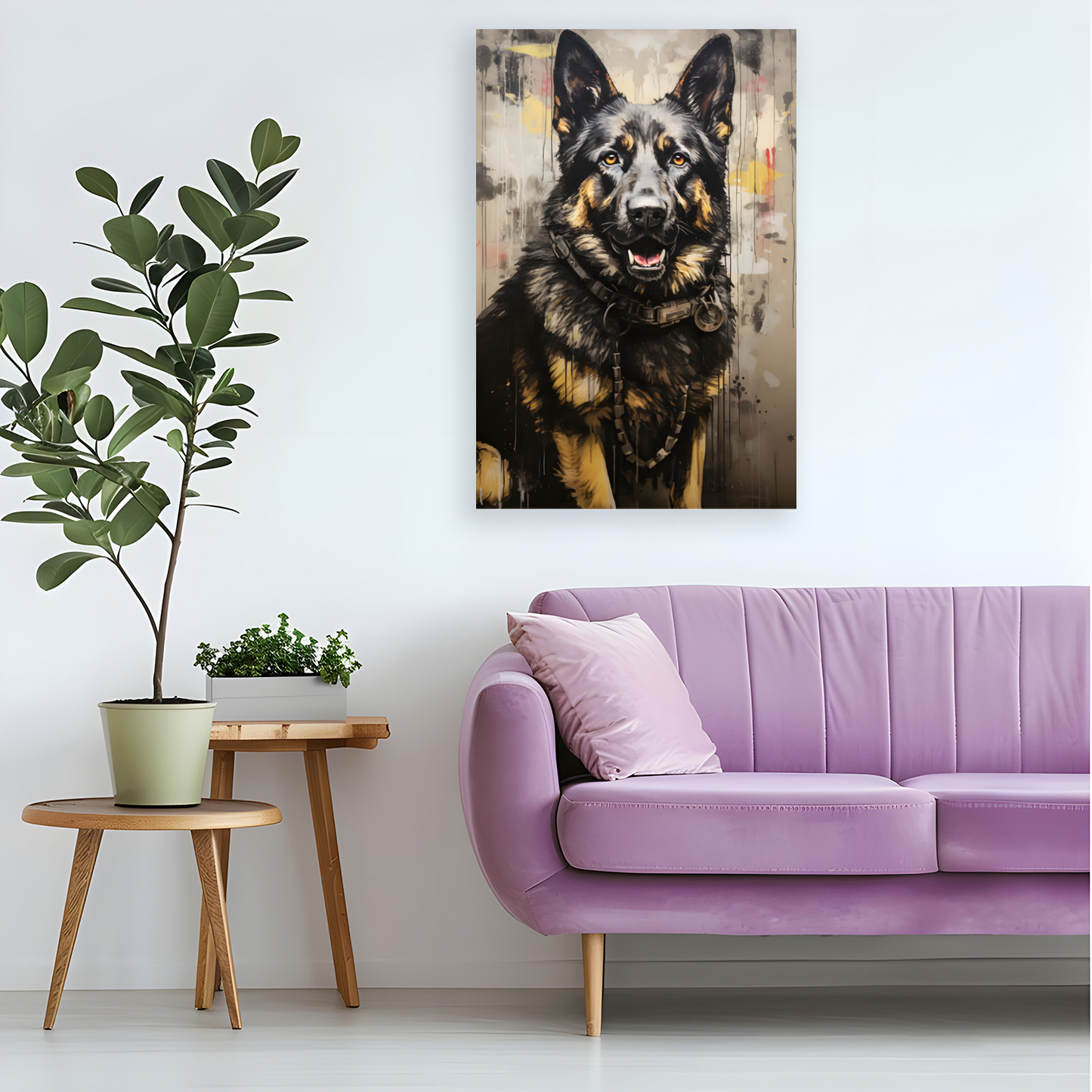 Shepherd Splash  Deluxe Box Portrait Canvas Prints