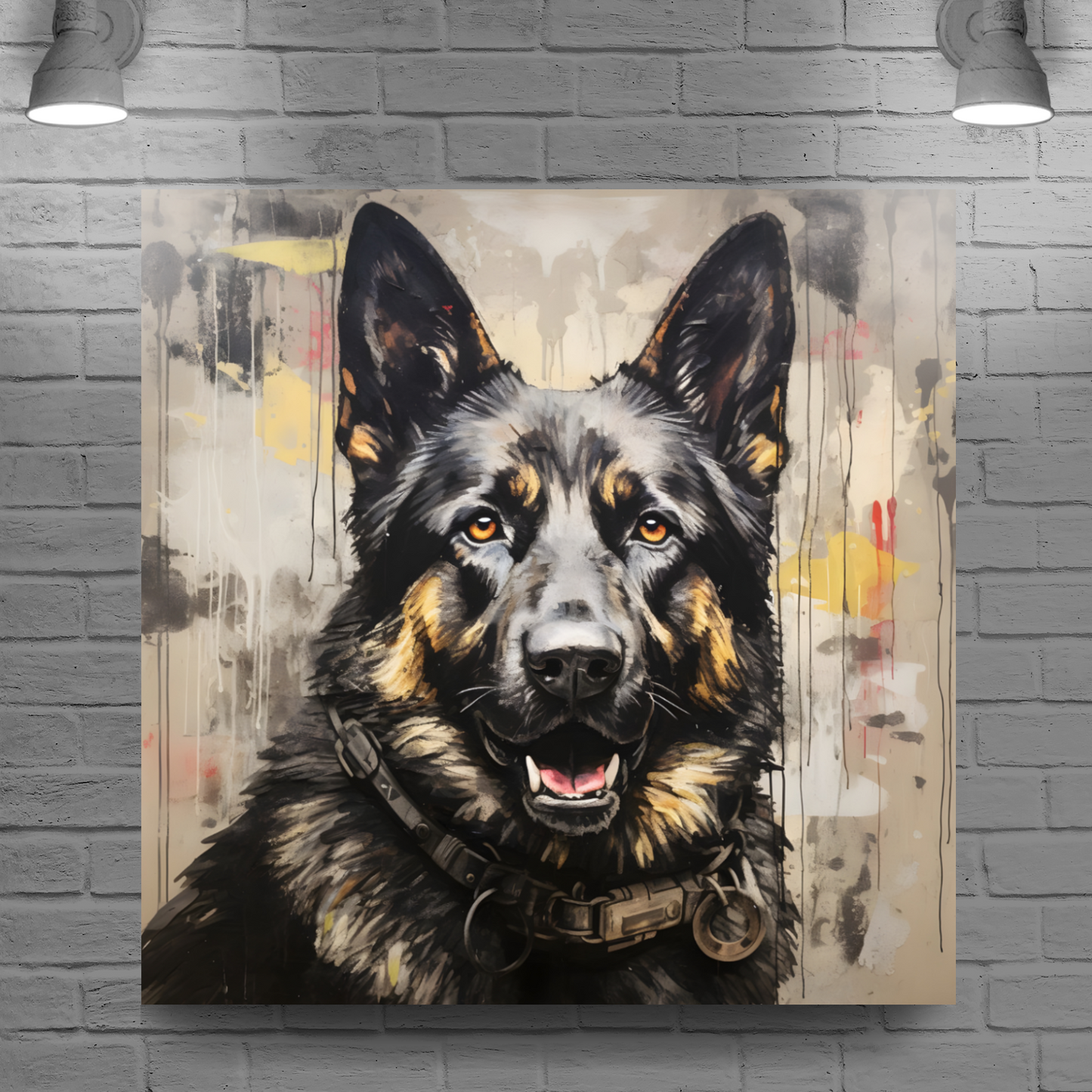 Shepherd Splash  Deluxe Box Square Canvas Prints