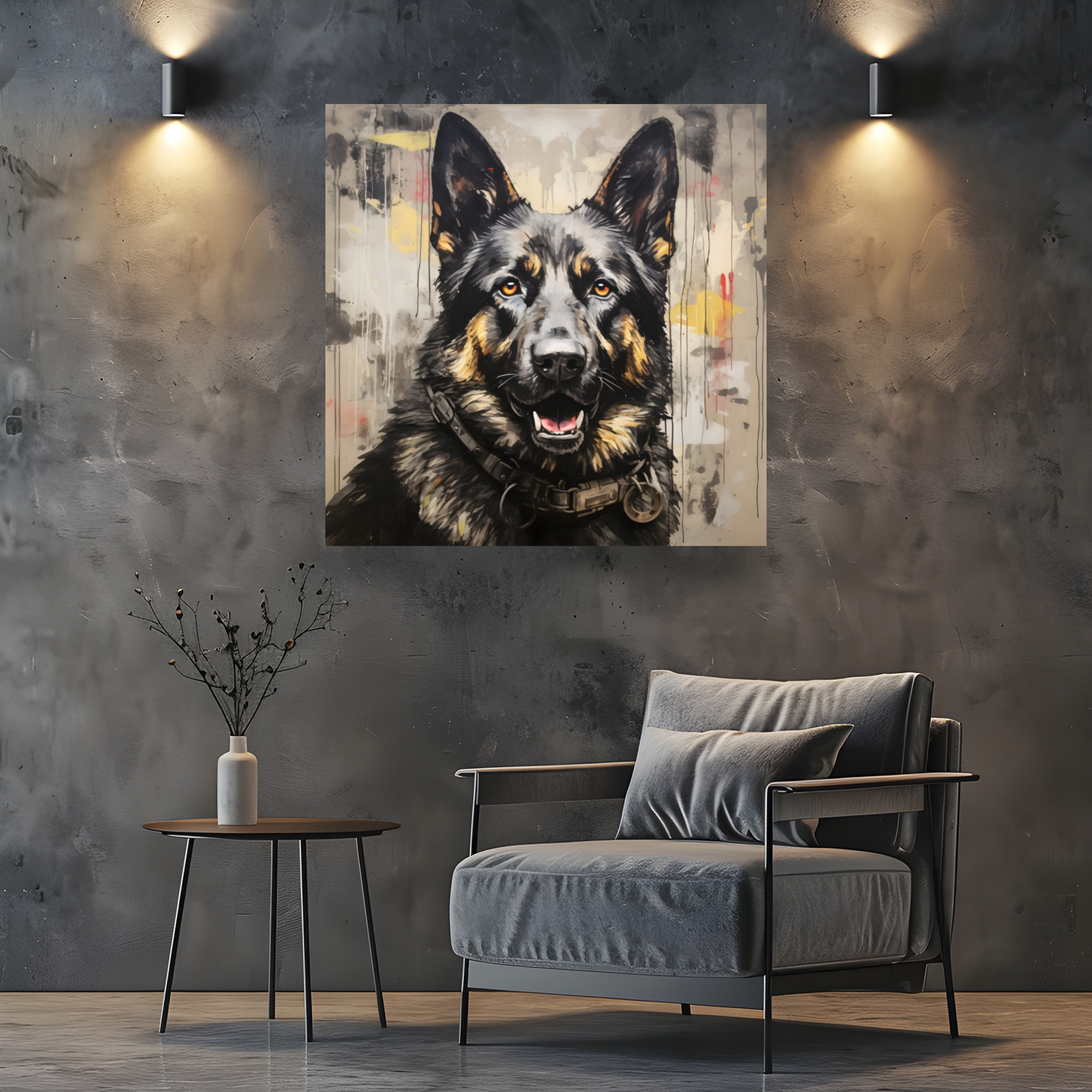 Shepherd Splash  Deluxe Box Square Canvas Prints