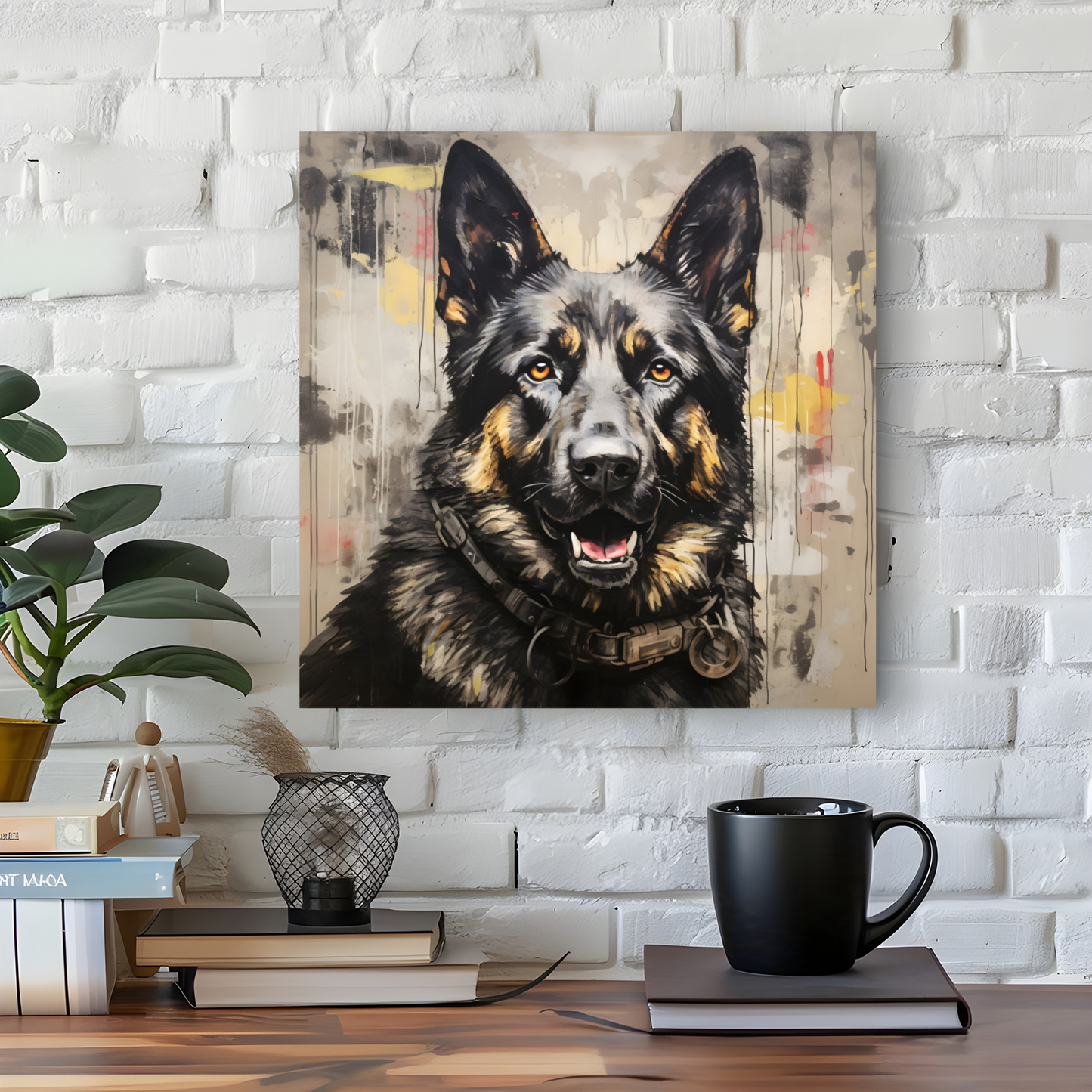 Shepherd Splash  Deluxe Box Square Canvas Prints