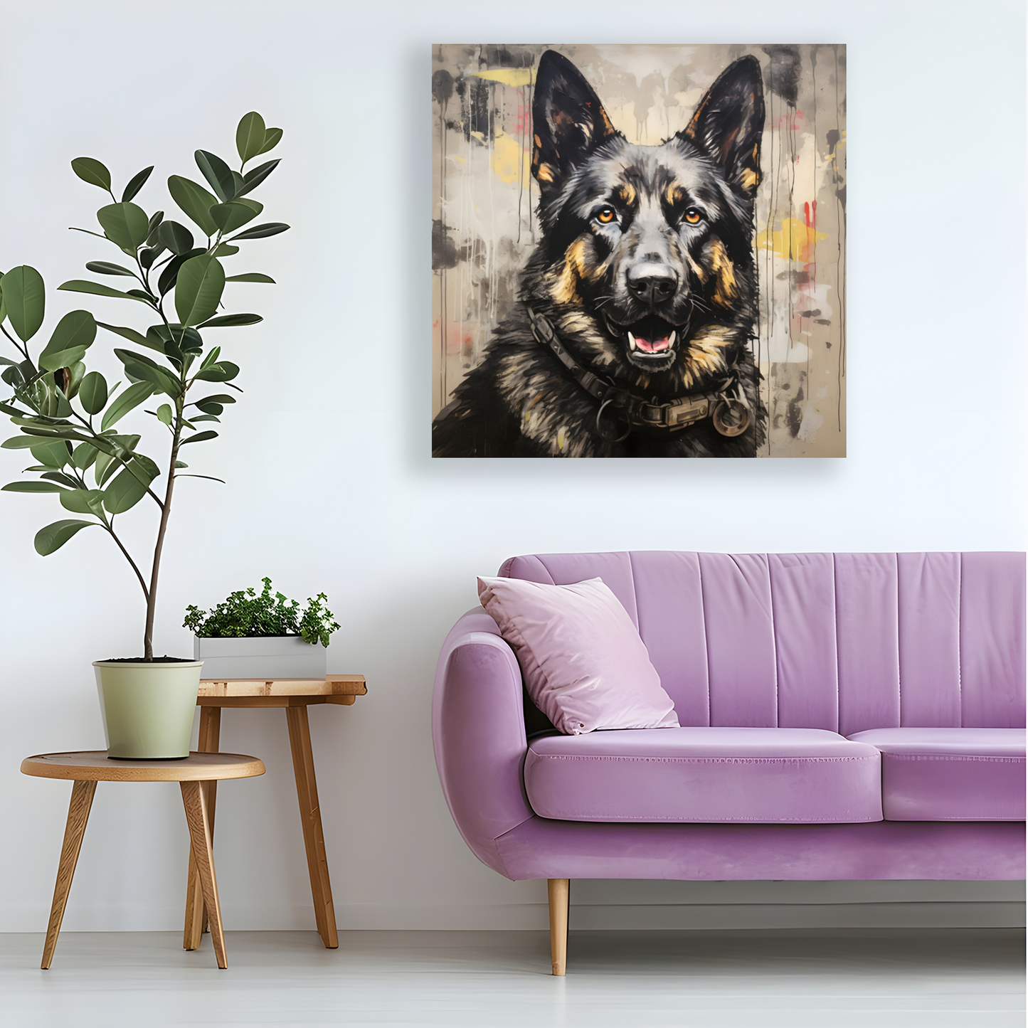 Shepherd Splash  Deluxe Box Square Canvas Prints