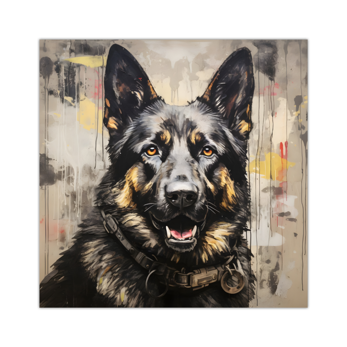 Shepherd Splash  Deluxe Box Square Canvas Prints