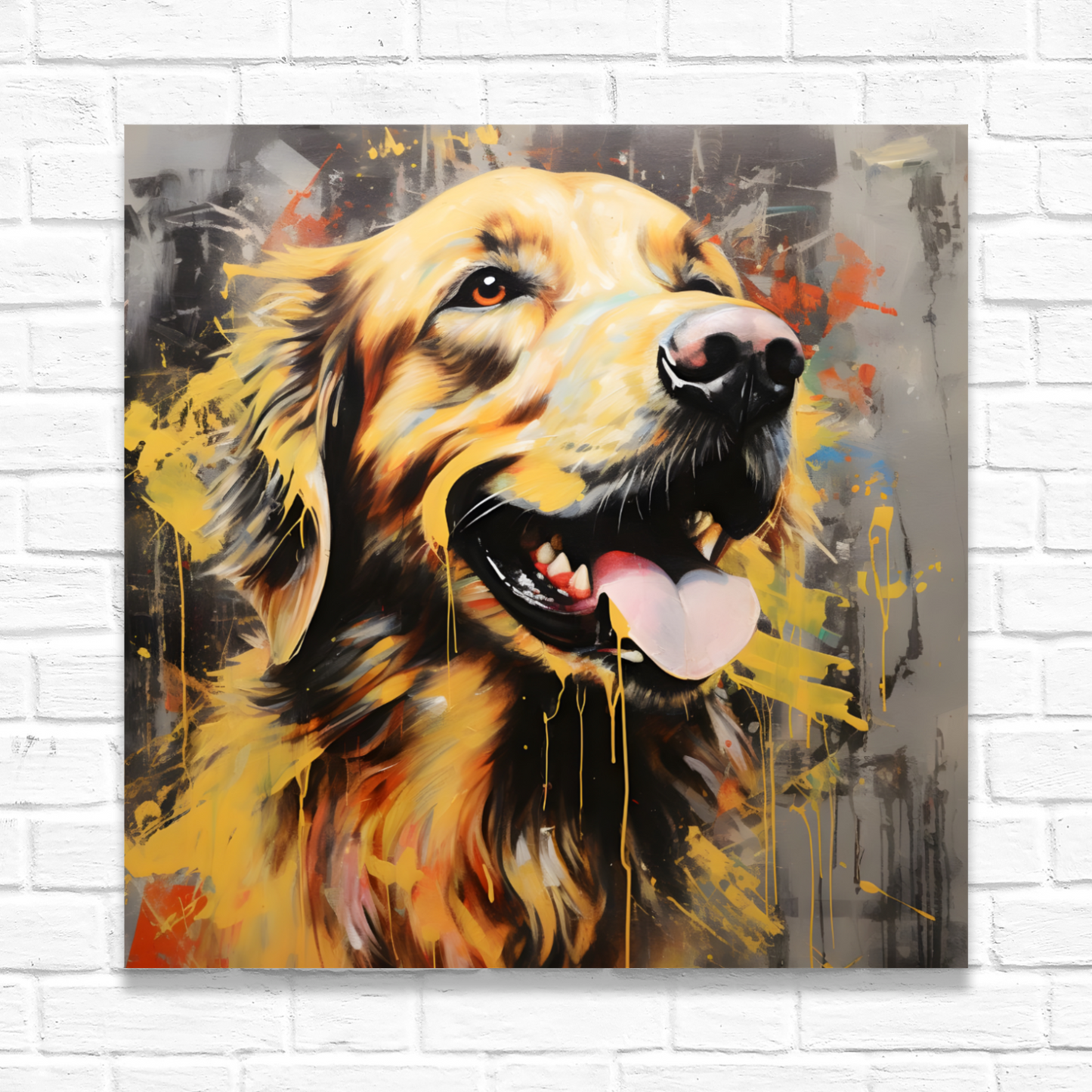 Retriever Radiance  Deluxe Box Square Canvas Prints