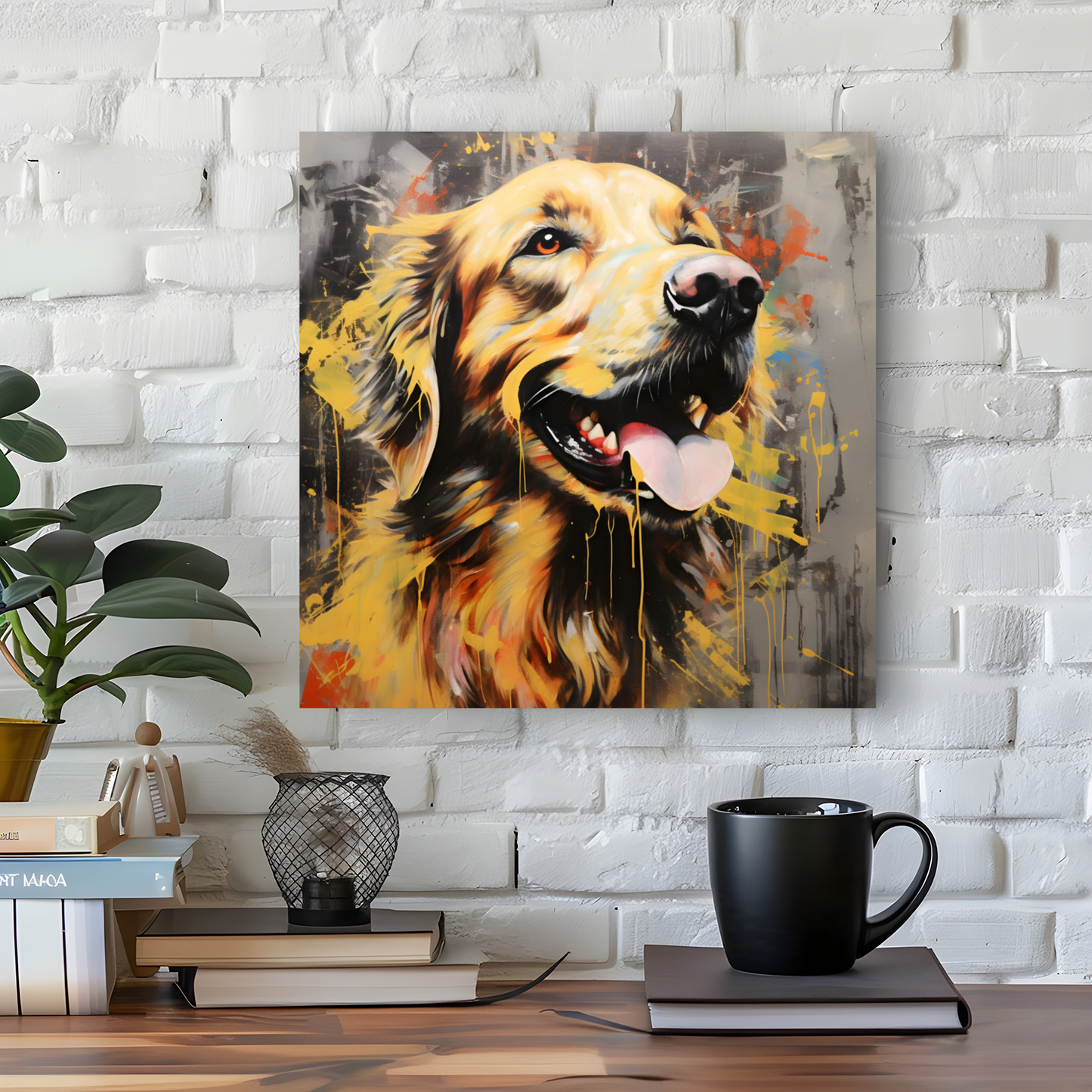 Retriever Radiance  Deluxe Box Square Canvas Prints