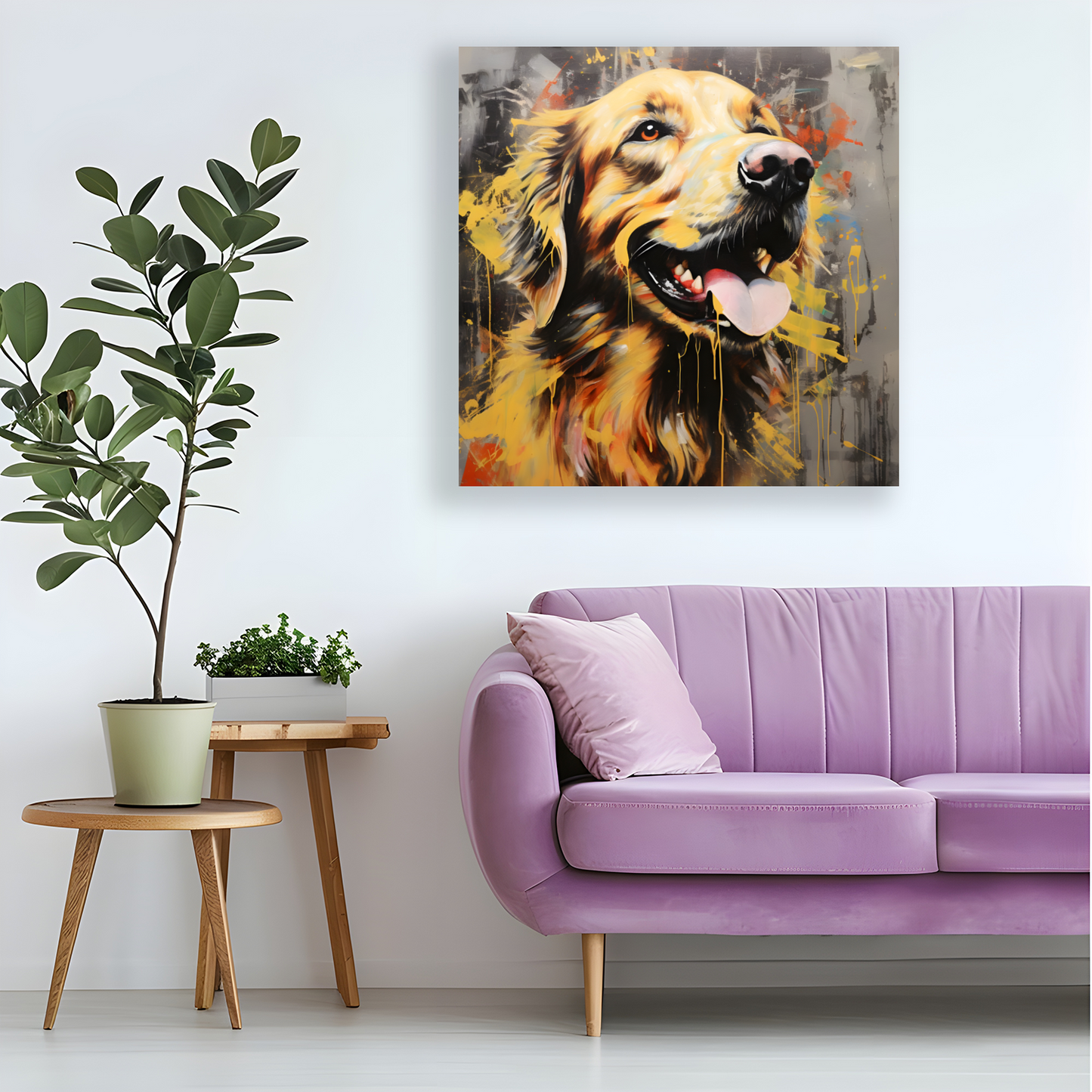 Retriever Radiance  Deluxe Box Square Canvas Prints