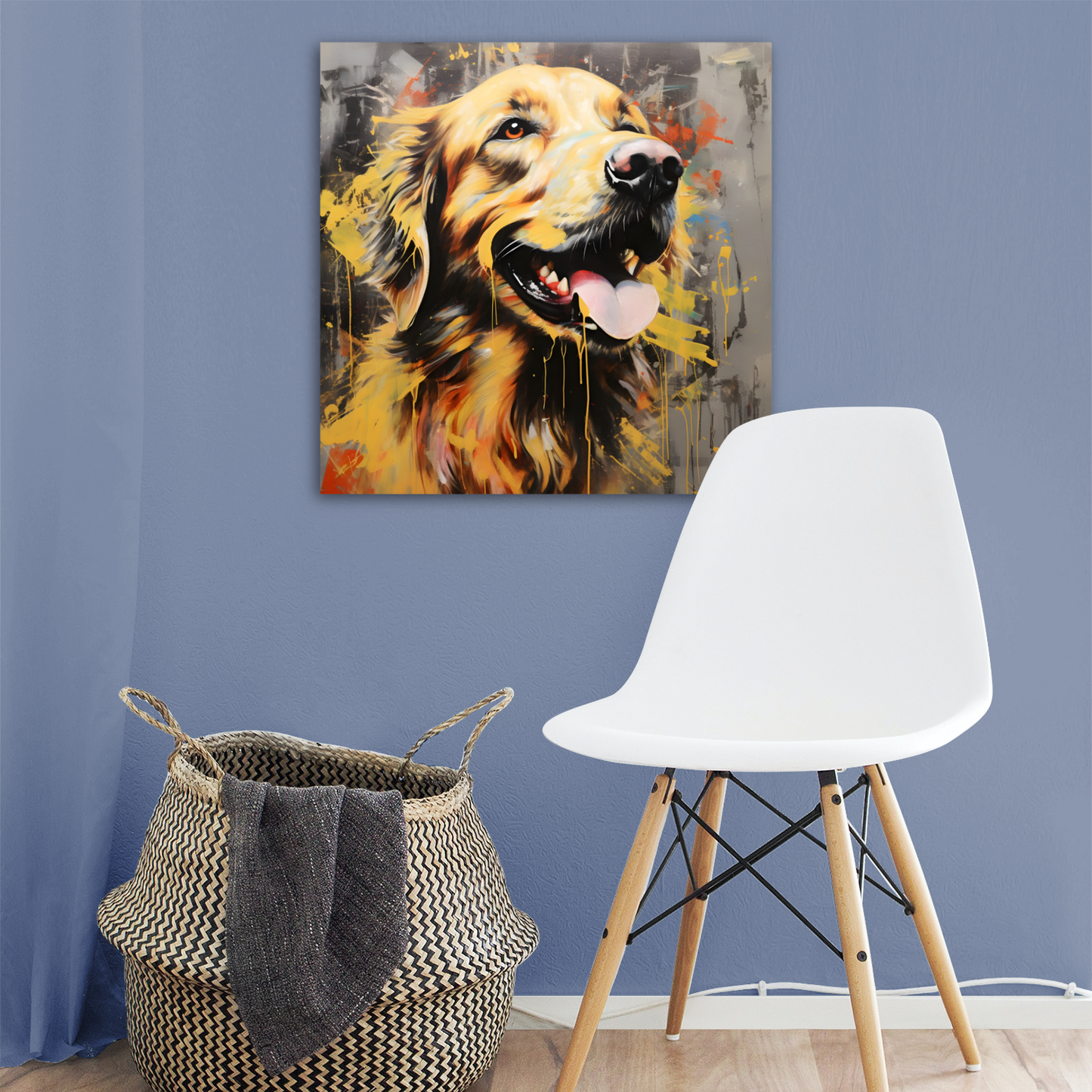 Retriever Radiance  Deluxe Box Square Canvas Prints