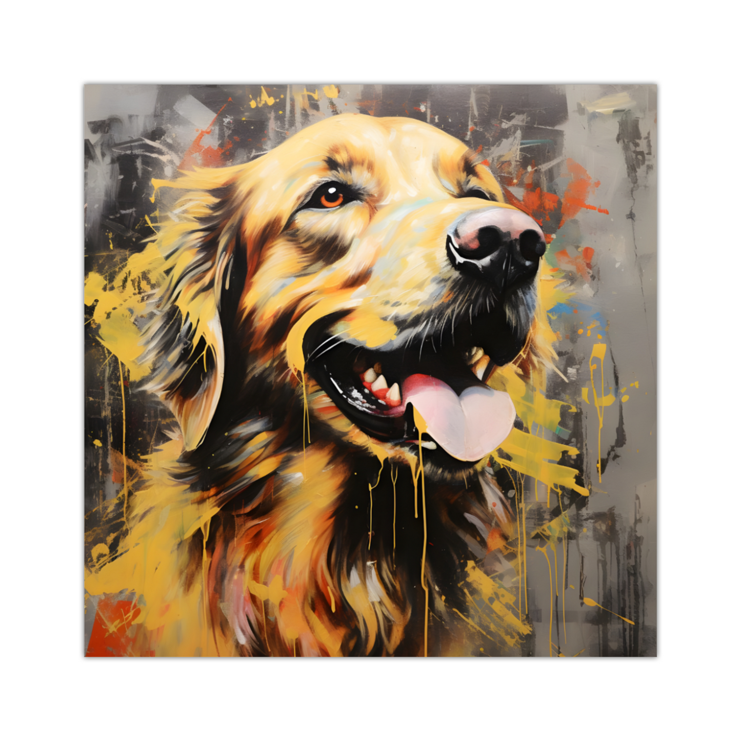 Retriever Radiance  Deluxe Box Square Canvas Prints