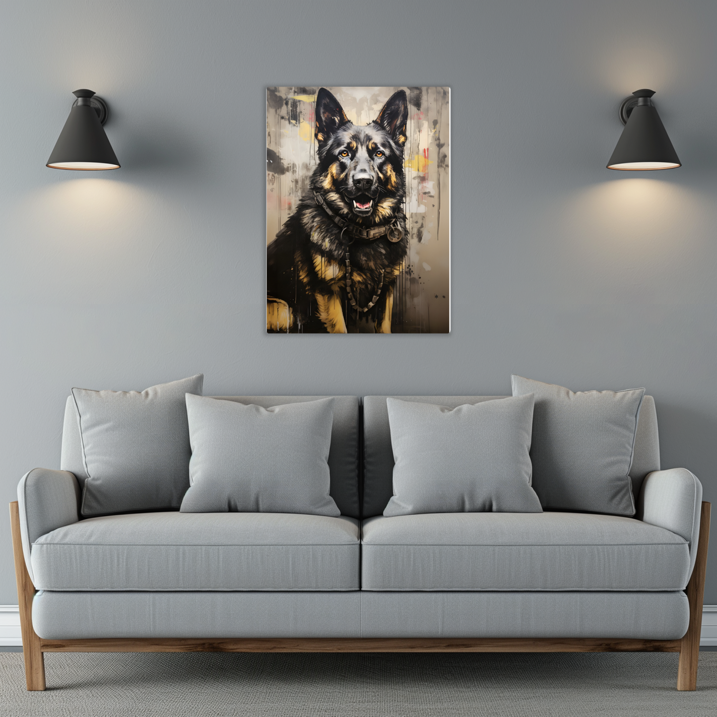 Shepherd Splash Premium Portrait Aluminum Prints