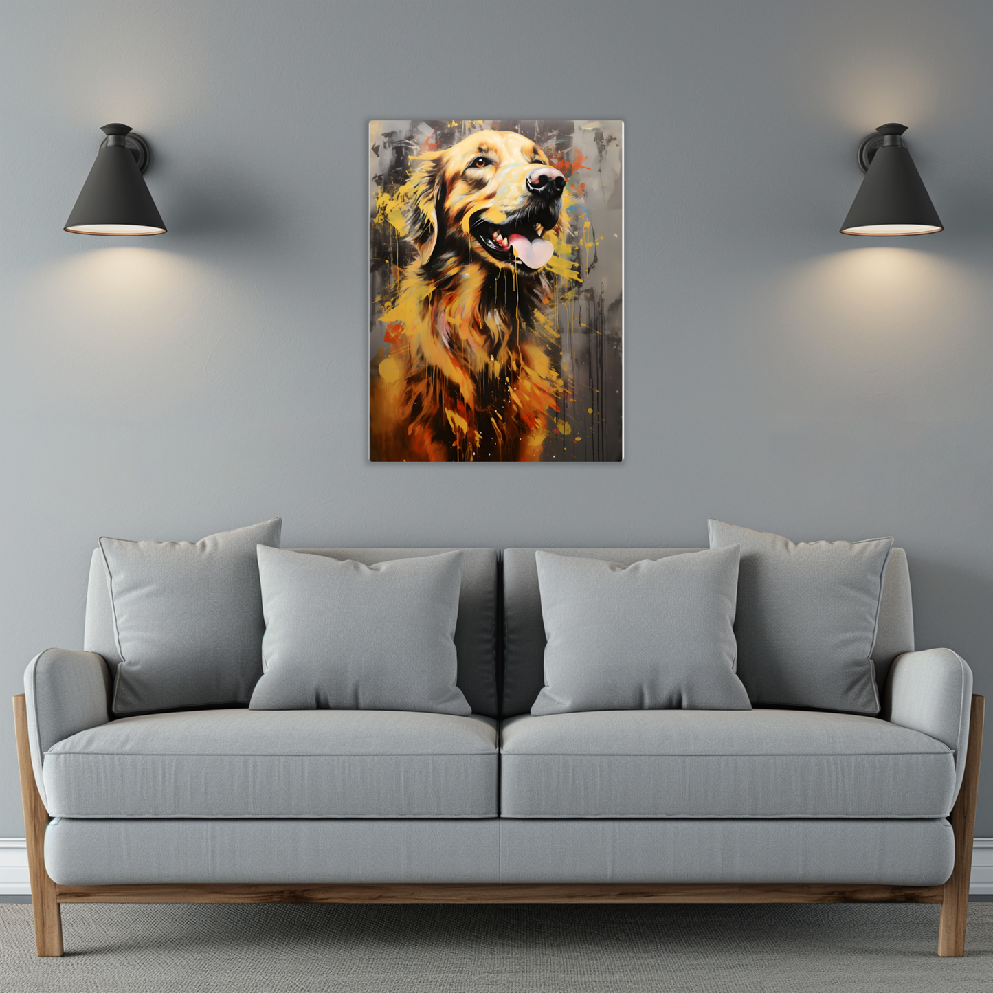 Retriever Radiance Premium Portrait Aluminum Prints