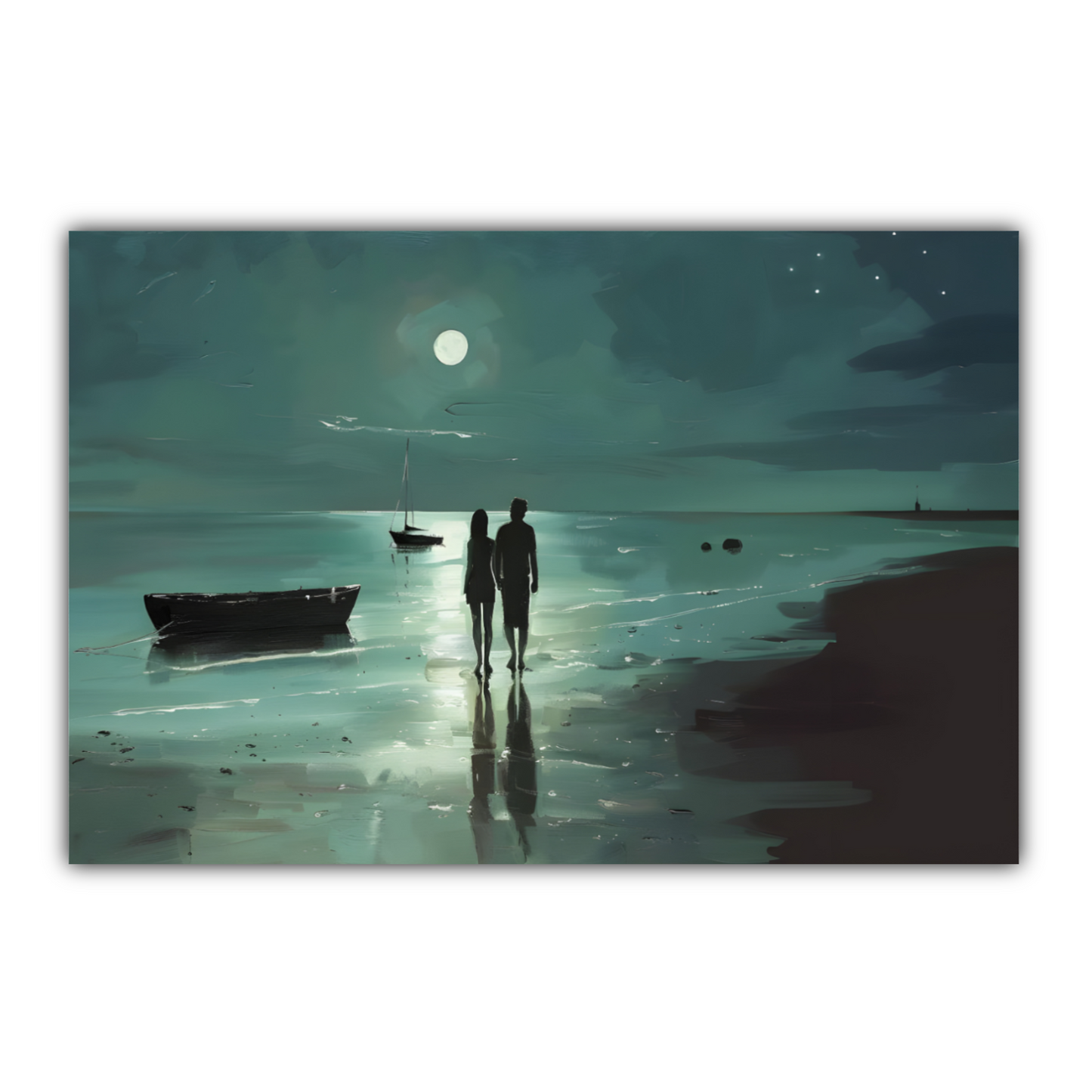 Nocturne's Reflection  Deluxe Box Landscape Canvas Prints