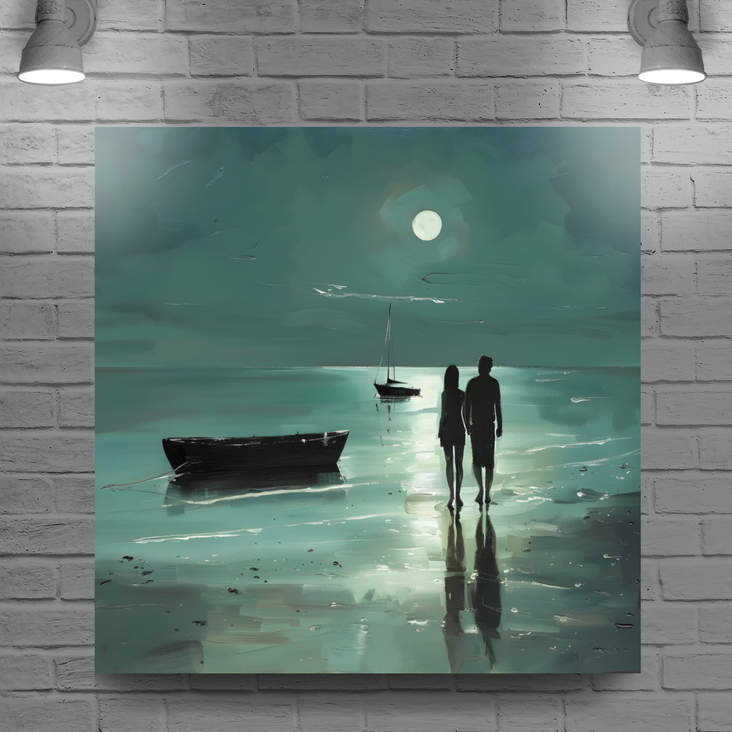 Nocturne's Reflection  Deluxe Box Square Canvas Prints