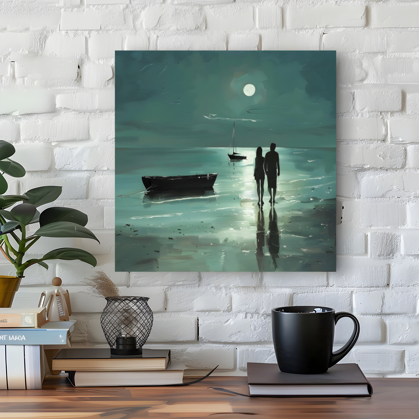 Nocturne's Reflection  Deluxe Box Square Canvas Prints