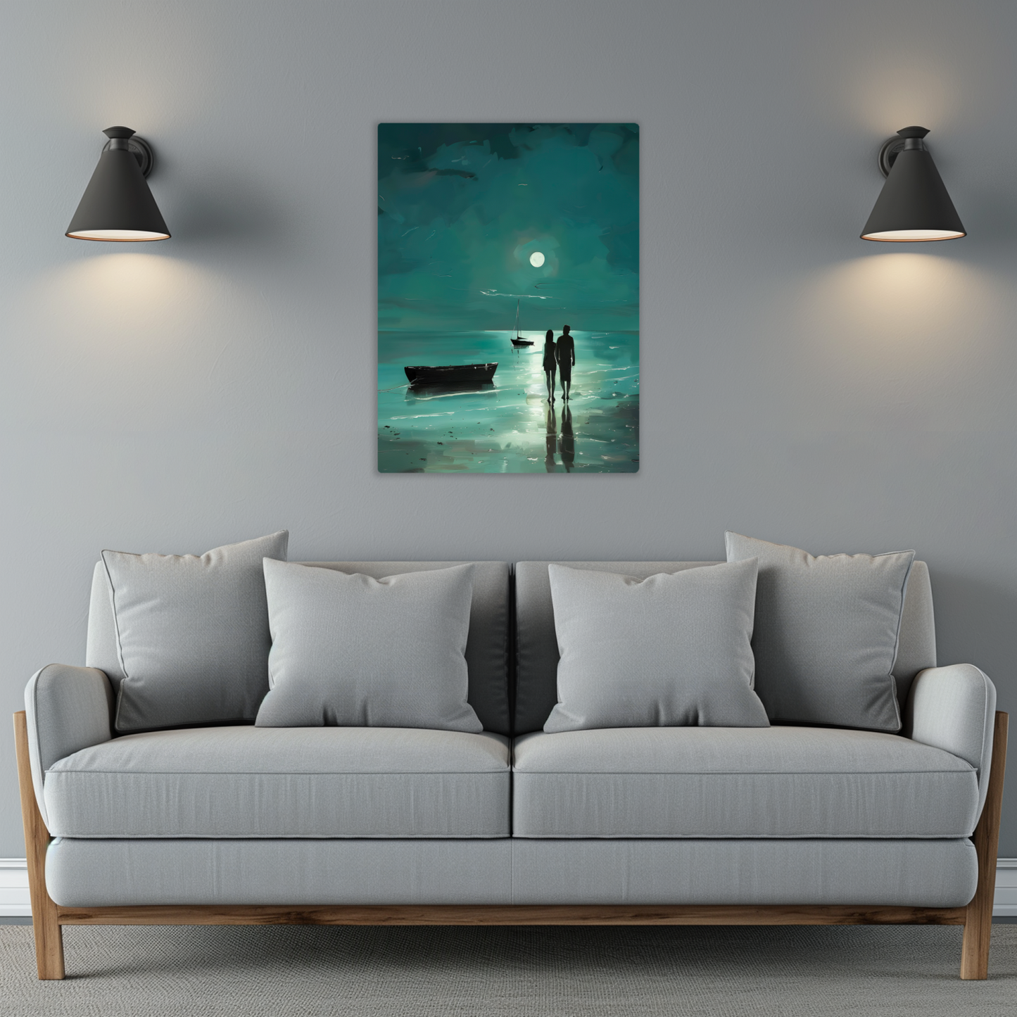 Nocturne's Reflection Premium Portrait Aluminum Prints