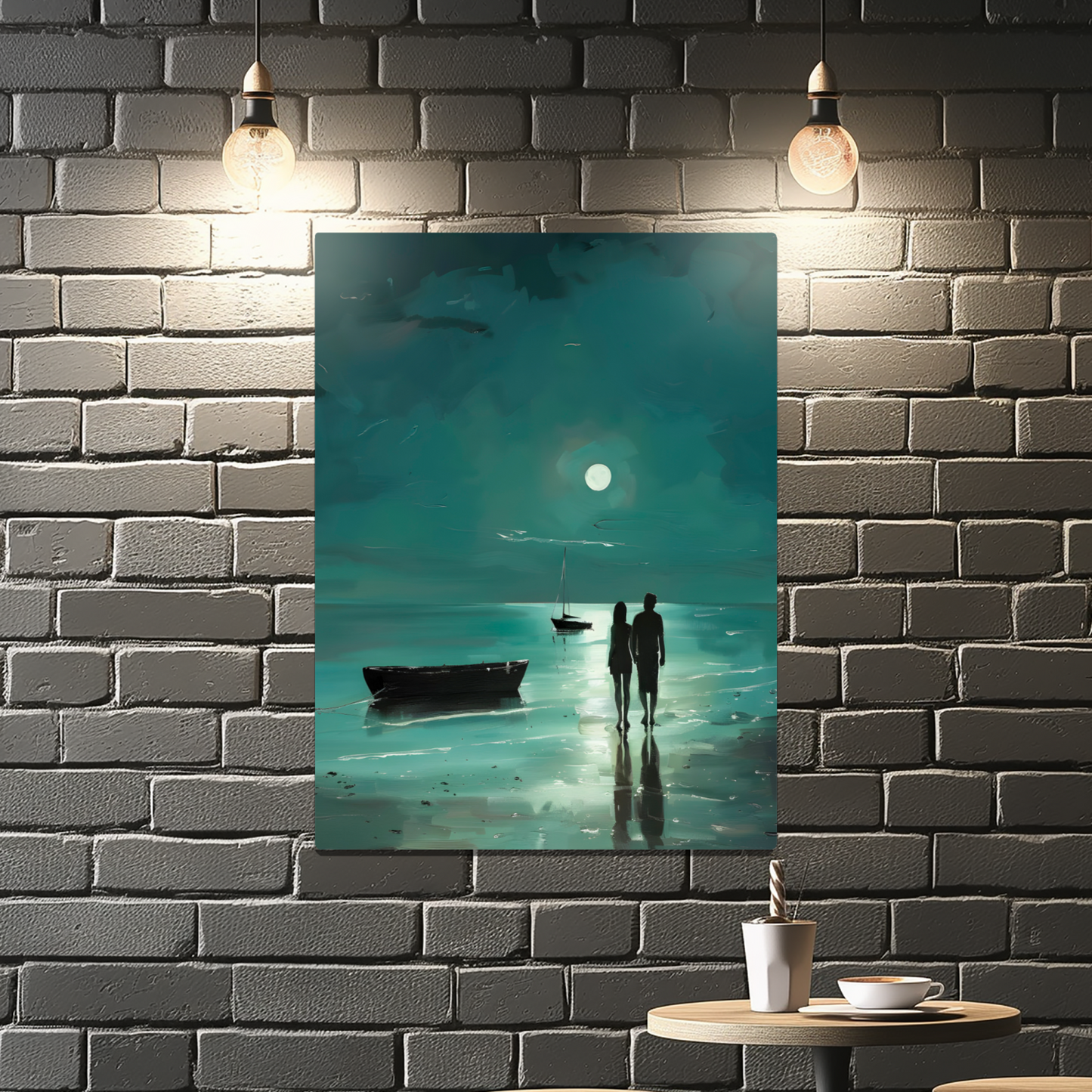 Nocturne's Reflection Premium Portrait Aluminum Prints