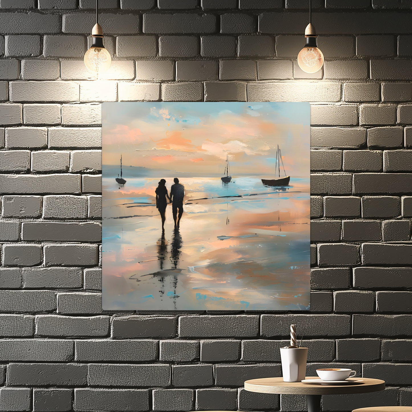 Twilight's Embrace Premium Square Aluminum Prints