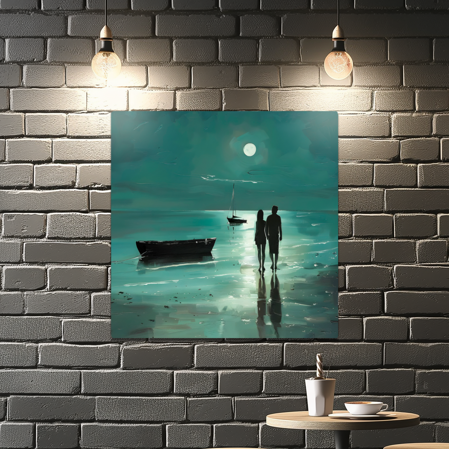 Nocturne's Reflection Premium Square Aluminum Prints