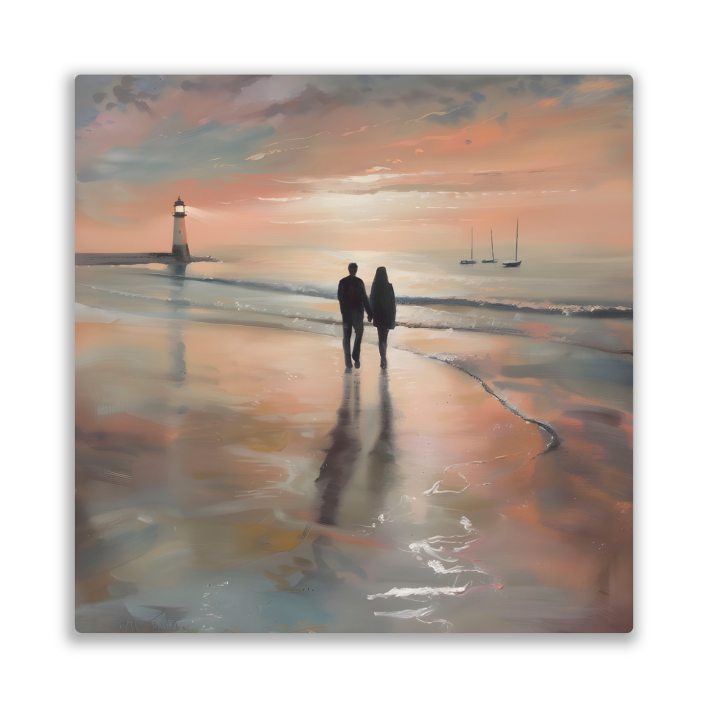 Sunset's Promise Premium Square Aluminum Prints