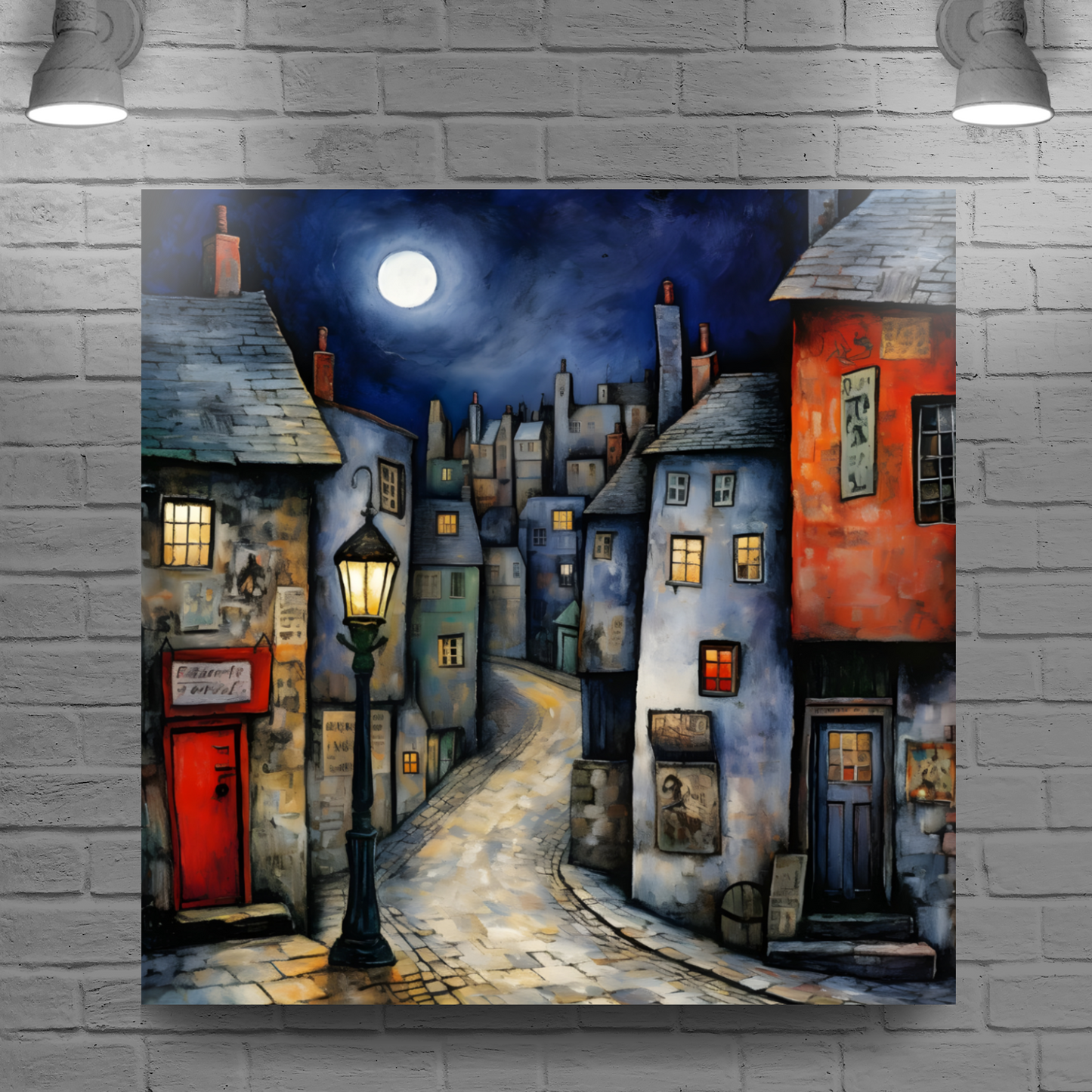 Moonlit Murmurs  Deluxe Box Square Canvas Prints