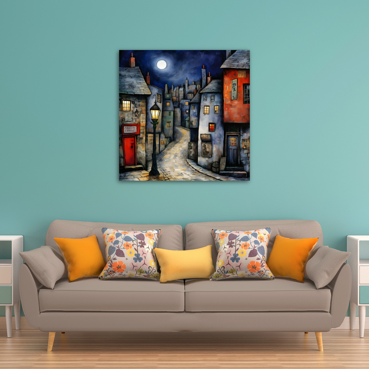 Moonlit Murmurs  Deluxe Box Square Canvas Prints