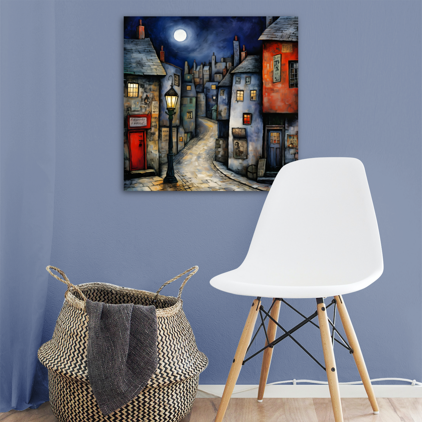 Moonlit Murmurs  Deluxe Box Square Canvas Prints