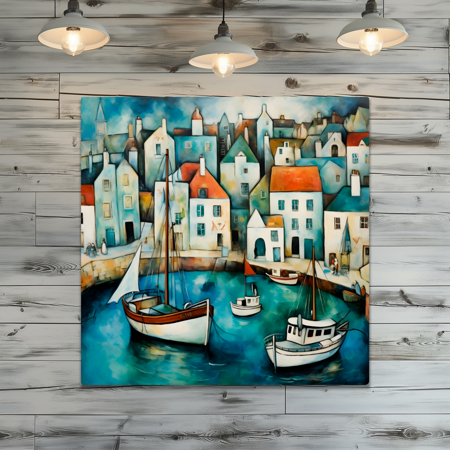 Harbour Hues Premium Square Aluminum Prints