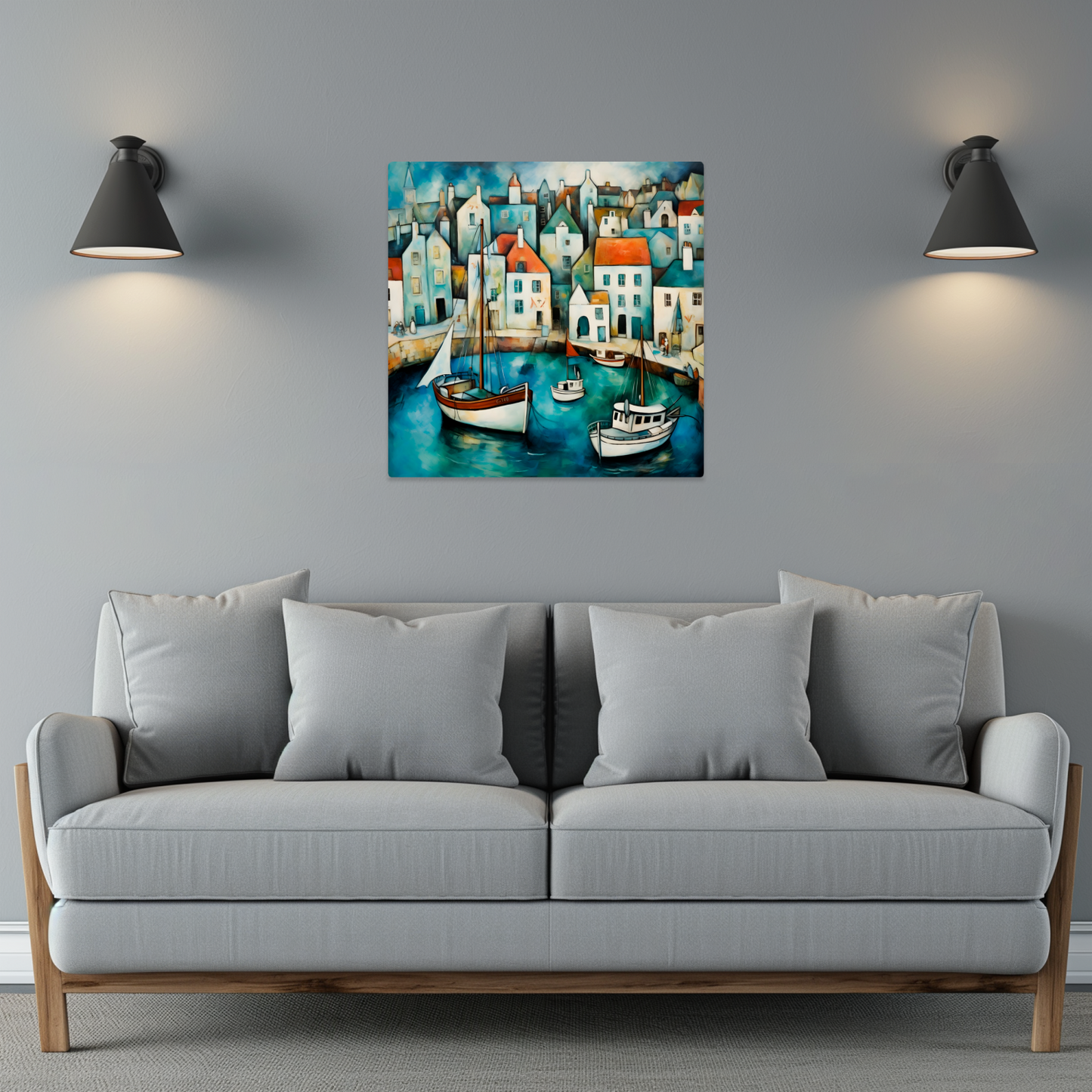 Harbour Hues Premium Square Aluminum Prints