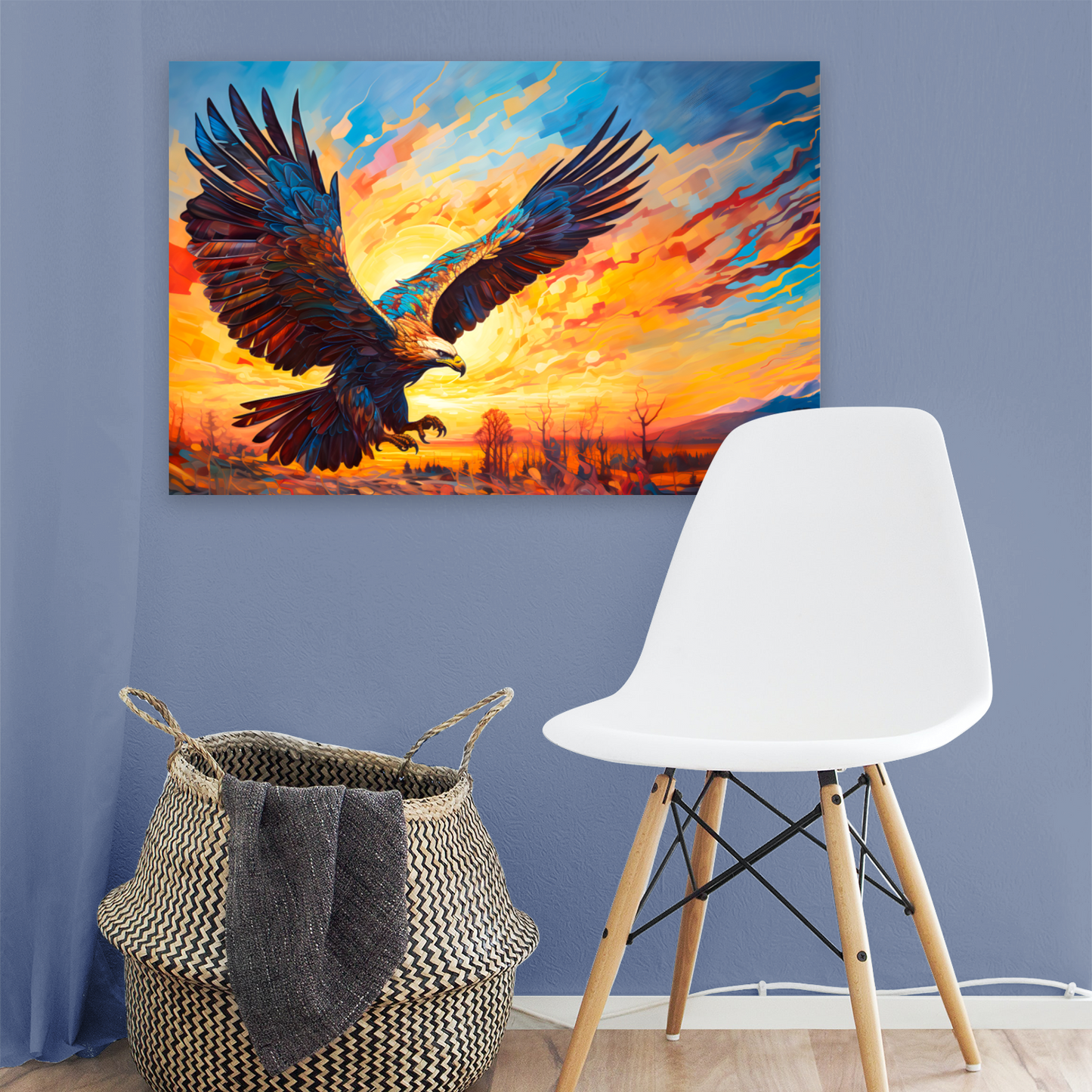 Golden Eagle Deluxe Box Landscape Canvas Print