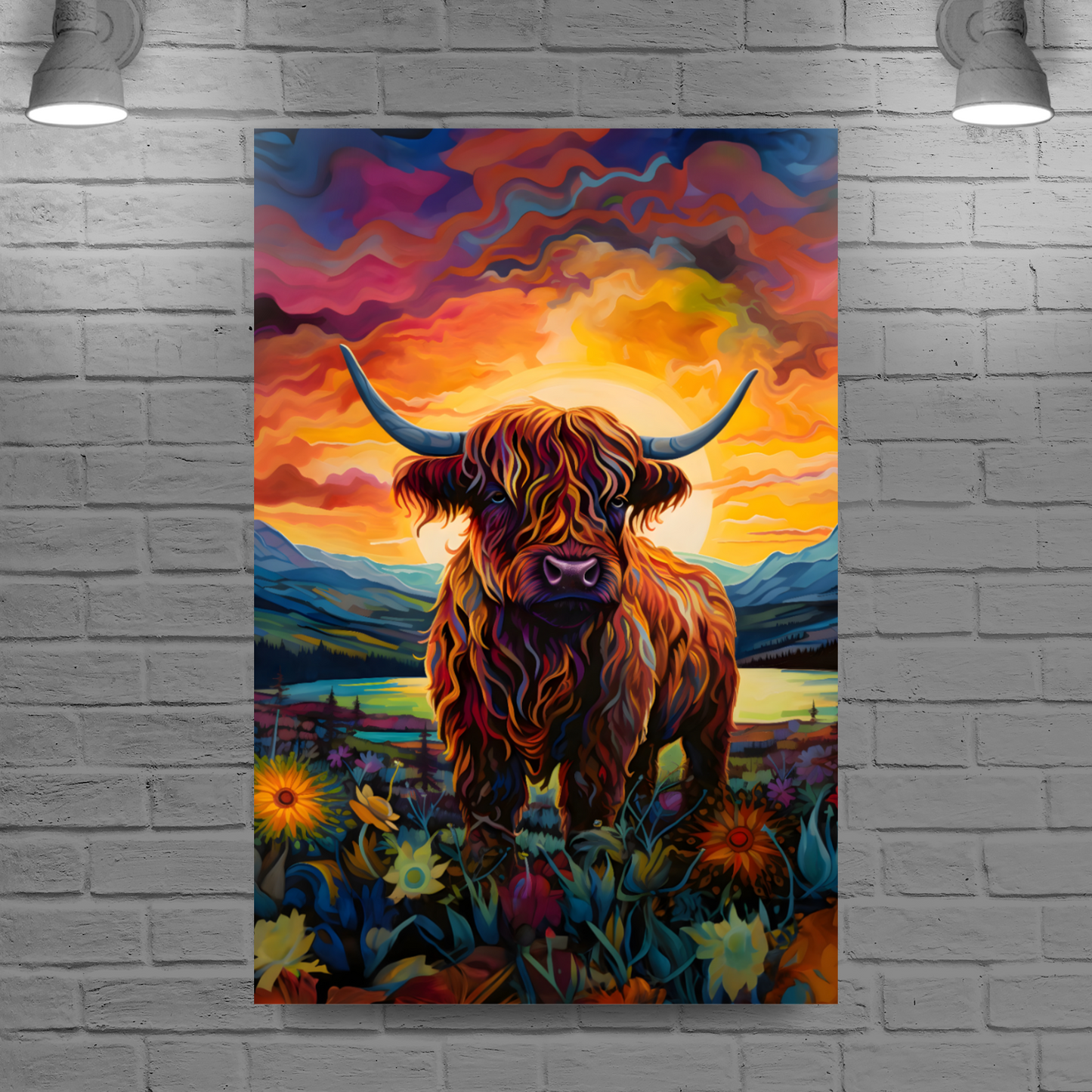 Highland Cow Deluxe Box Portrait Canvas Print