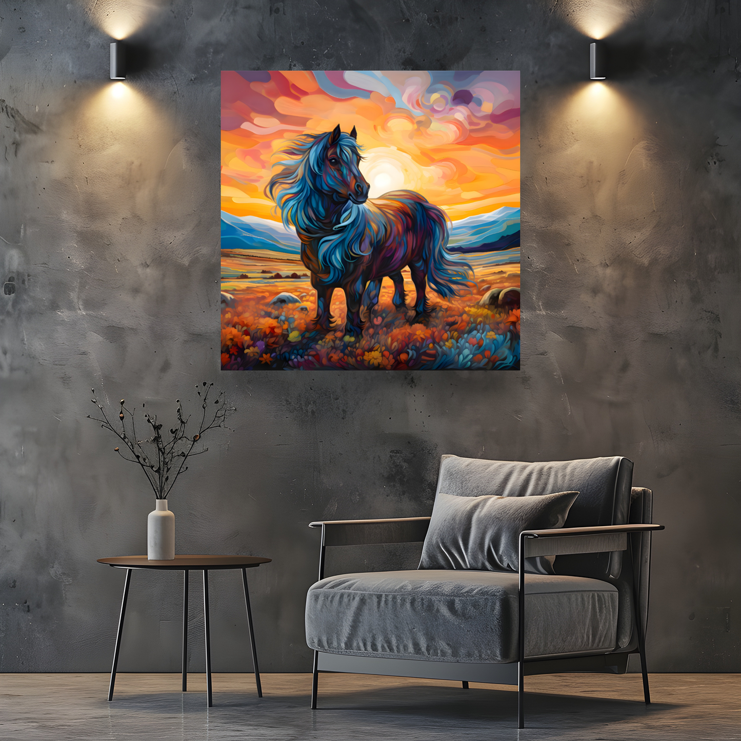 Shetland Pony Deluxe Box Square Canvas Print