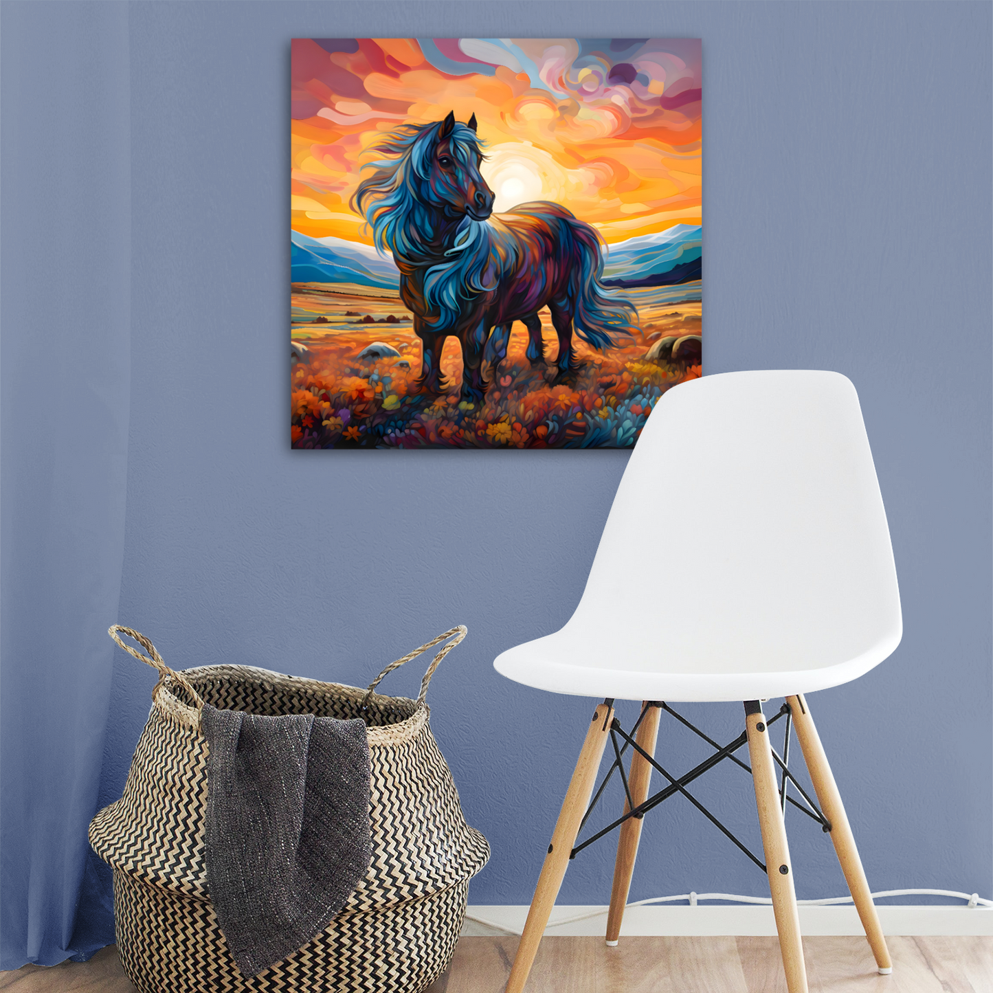 Shetland Pony Deluxe Box Square Canvas Print