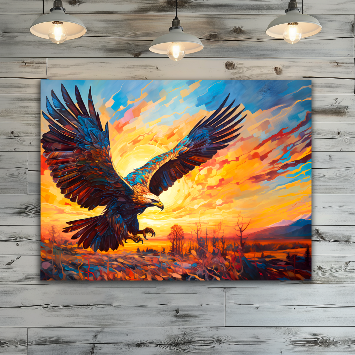 Golden Eagle Premium Landscape Aluminum Prints