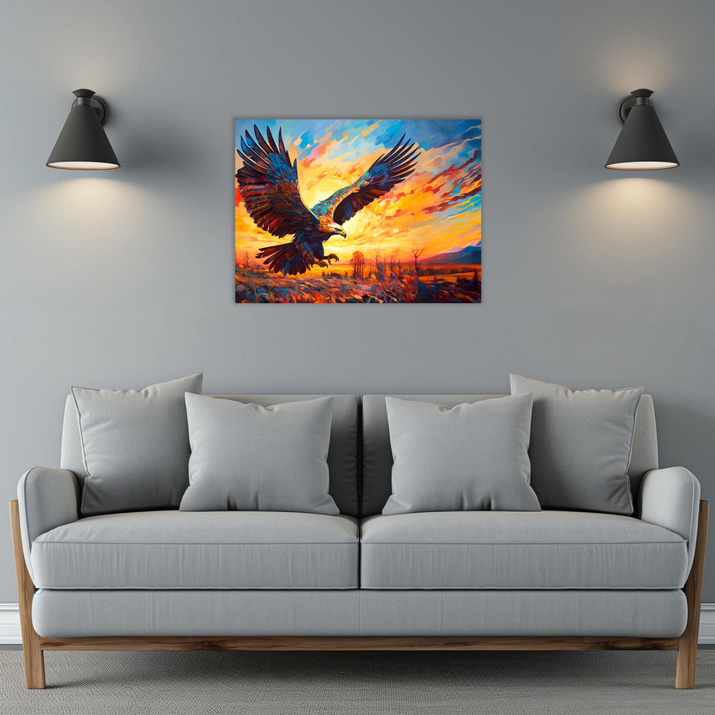 Golden Eagle Premium Landscape Aluminum Prints