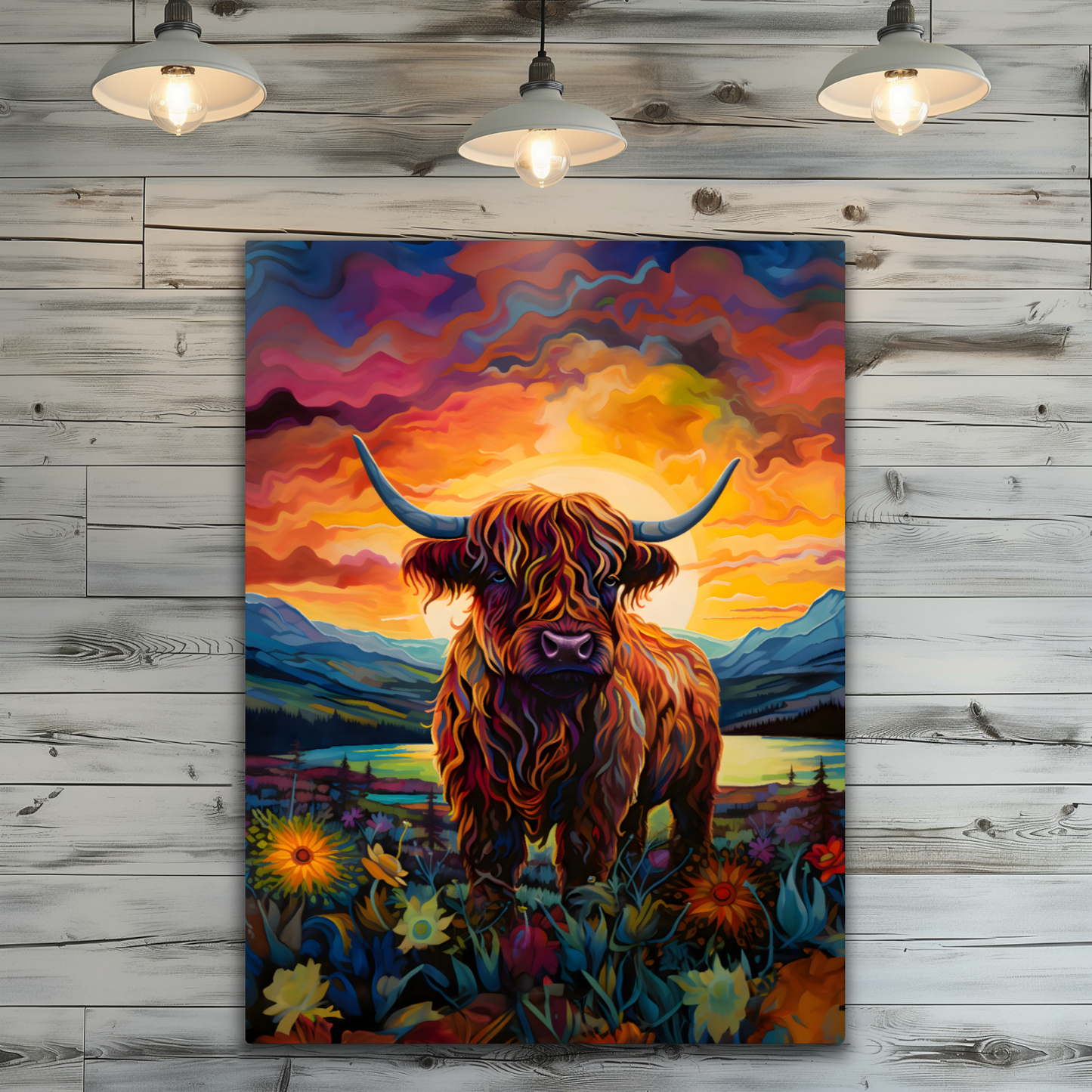 Highland Cow Premium Portrait Aluminum Prints