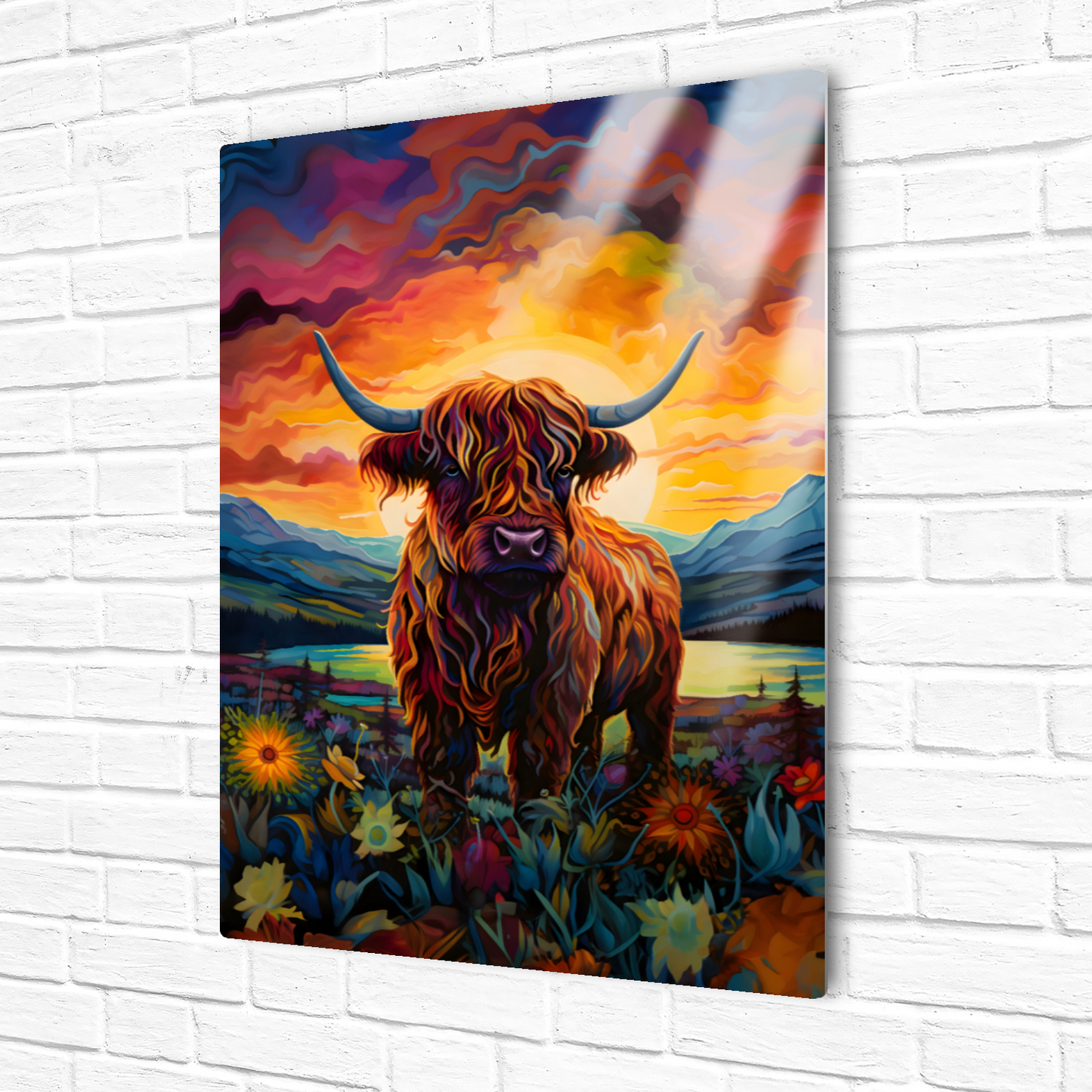 Highland Cow Premium Portrait Aluminum Prints