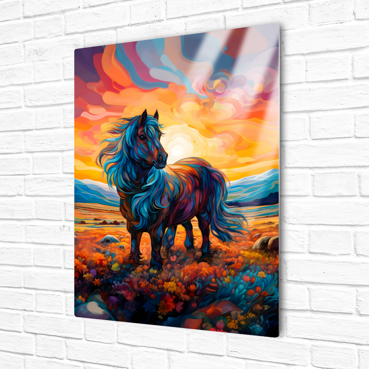 Shetland Pony Premium Portrait Aluminum Prints