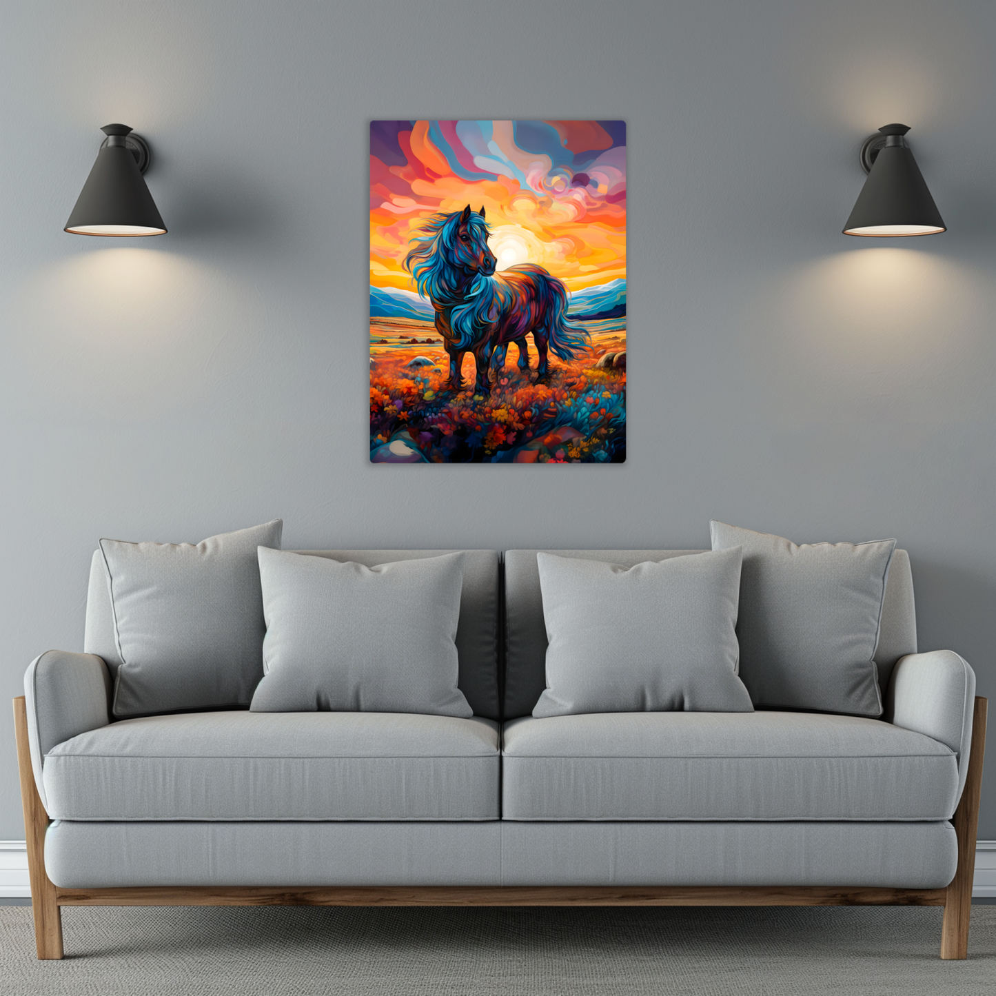 Shetland Pony Premium Portrait Aluminum Prints