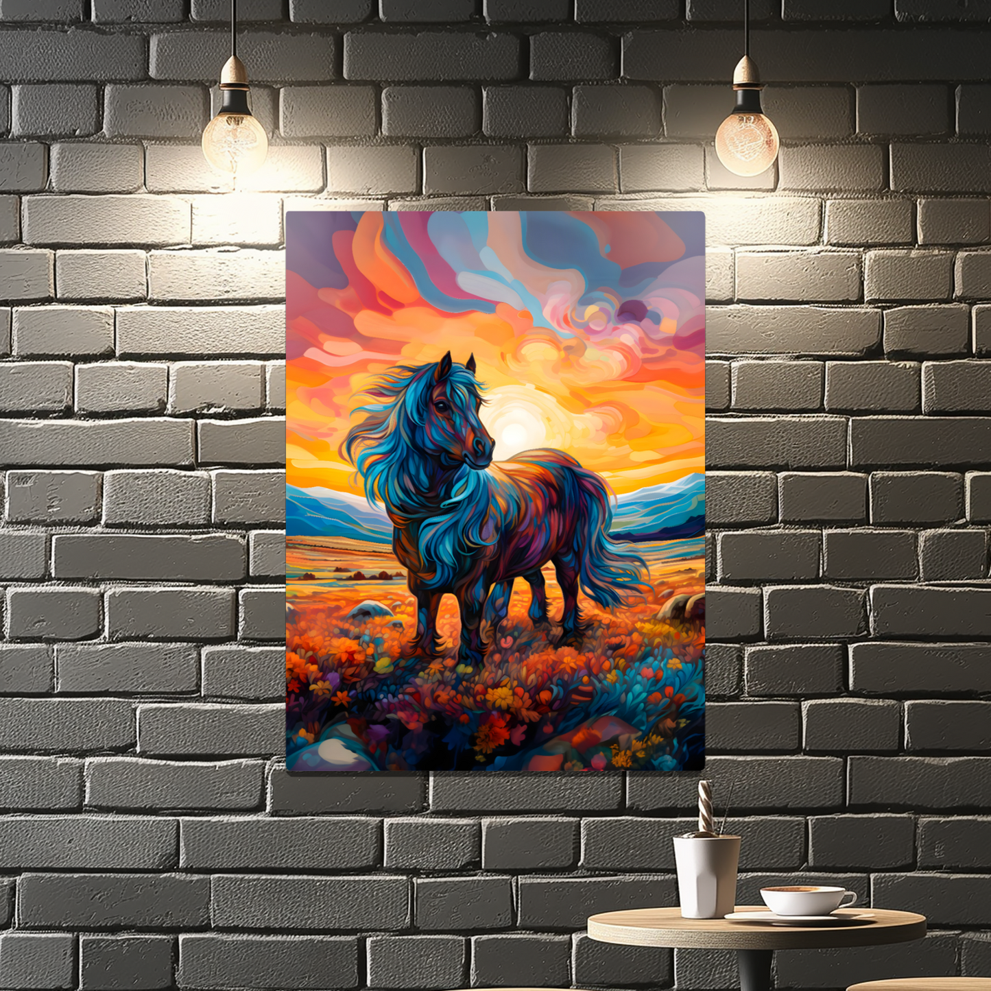 Shetland Pony Premium Portrait Aluminum Prints