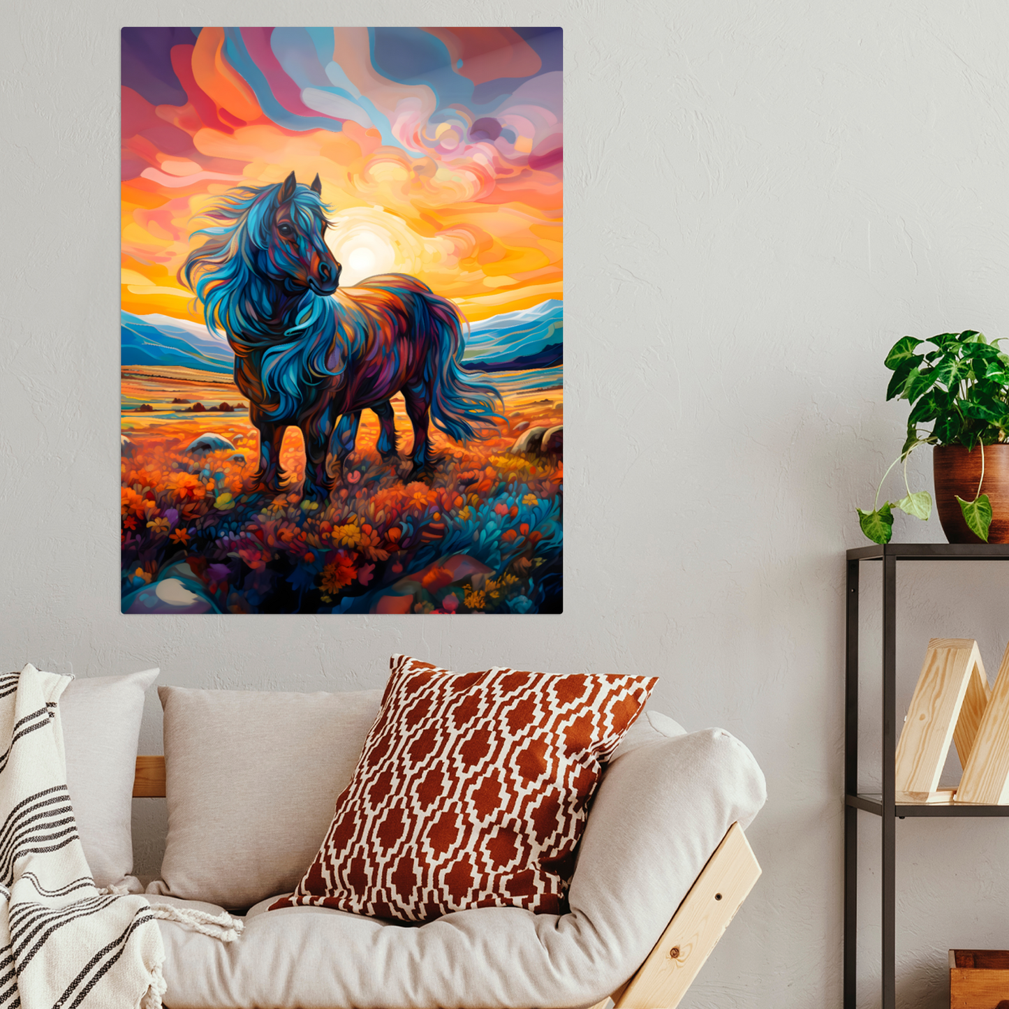 Shetland Pony Premium Portrait Aluminum Prints