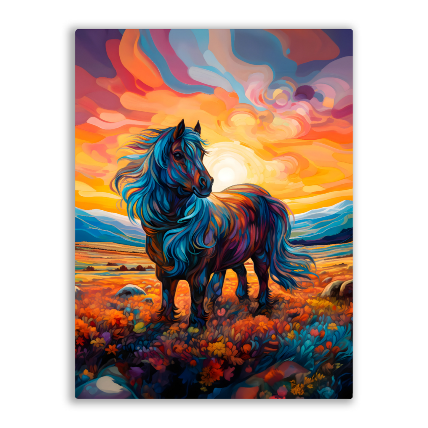 Shetland Pony Premium Portrait Aluminum Prints