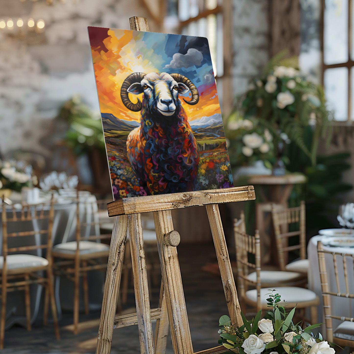 Black Face Sheep Premium Portrait Aluminum Prints