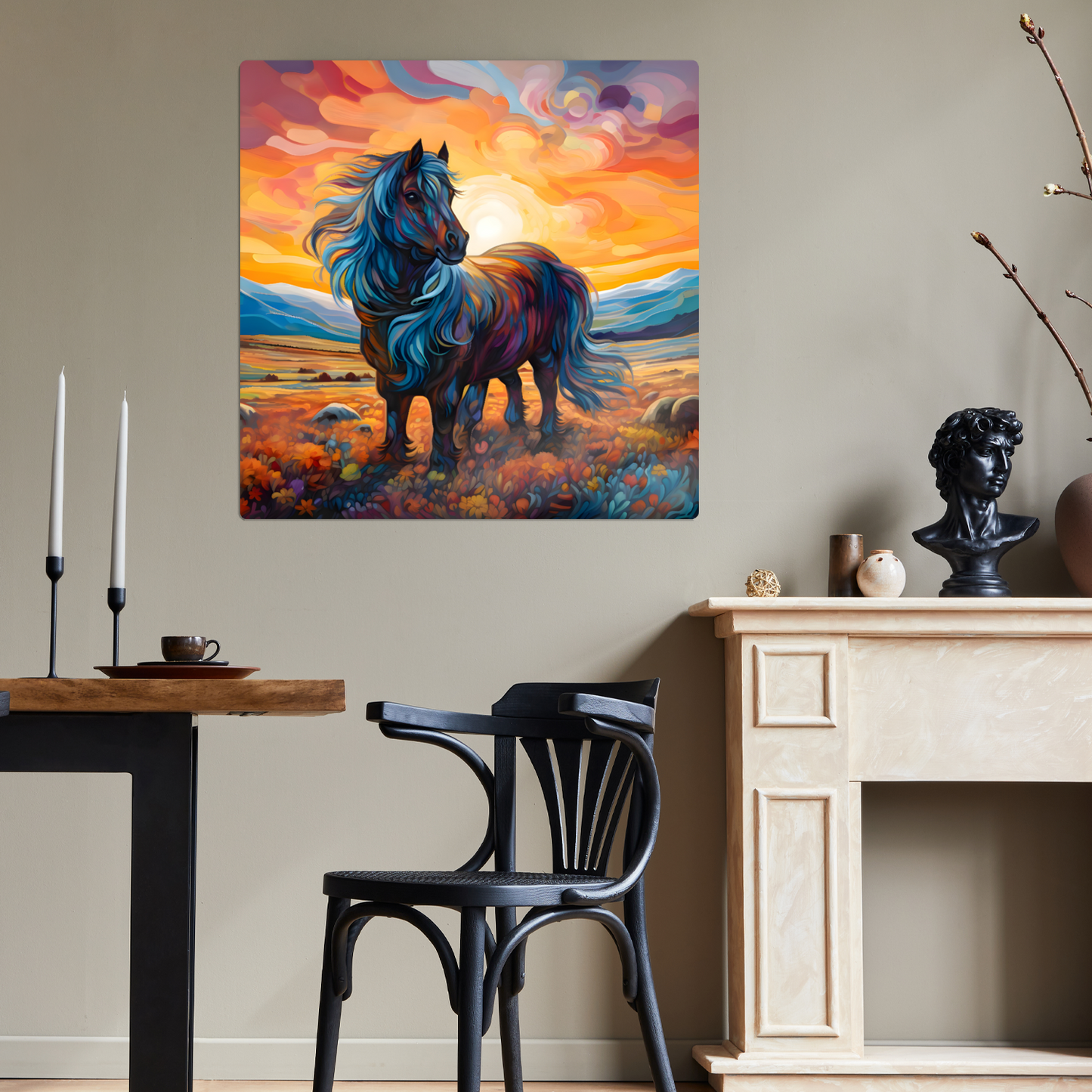 Shetland Pony Premium Square Aluminum Prints