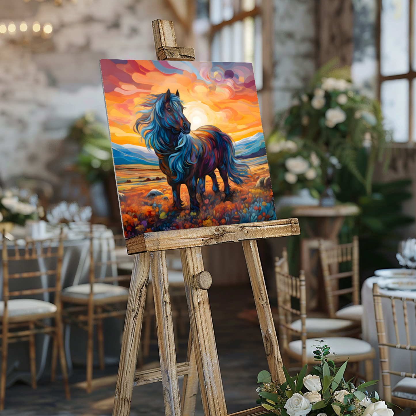 Shetland Pony Premium Square Aluminum Prints