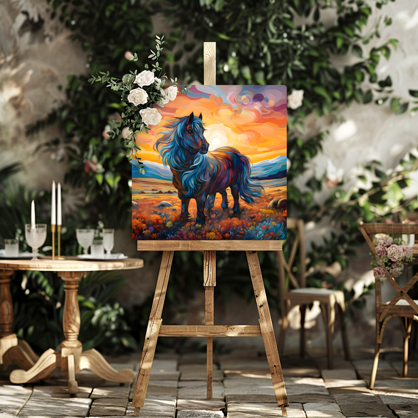 Shetland Pony Premium Square Aluminum Prints