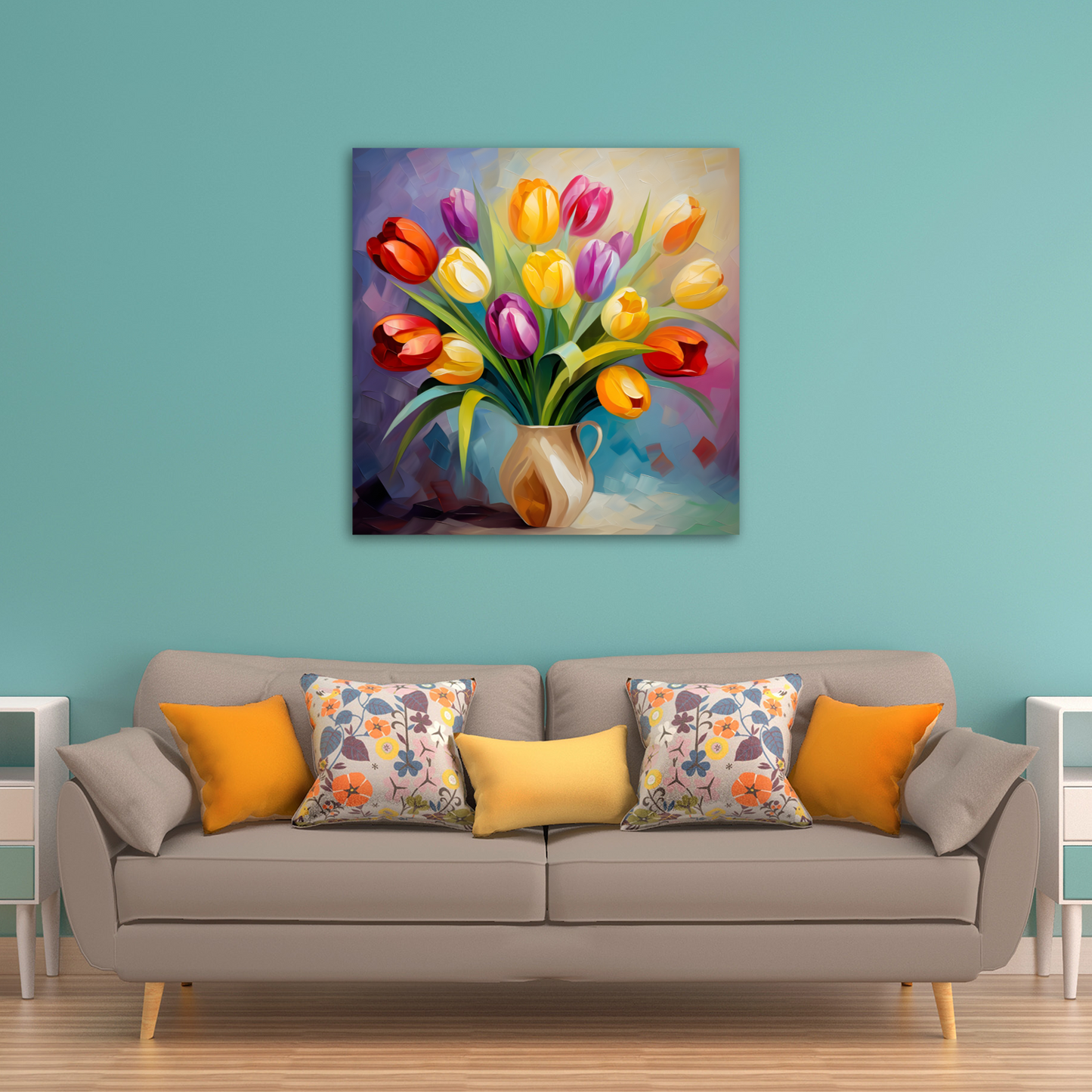 Kaleidoscope of Elegance Deluxe Box Square Canvas Print