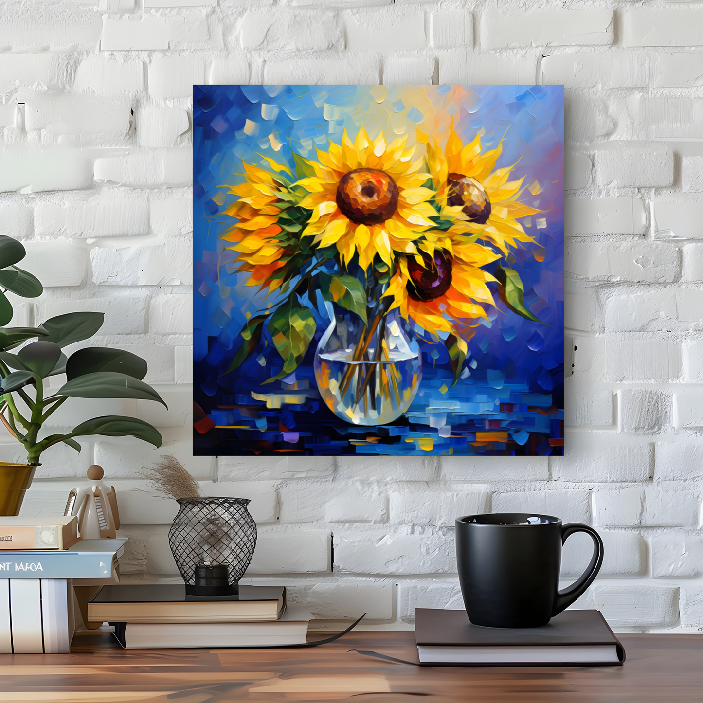 Azure Embrace  Deluxe Box Square Canvas Prints