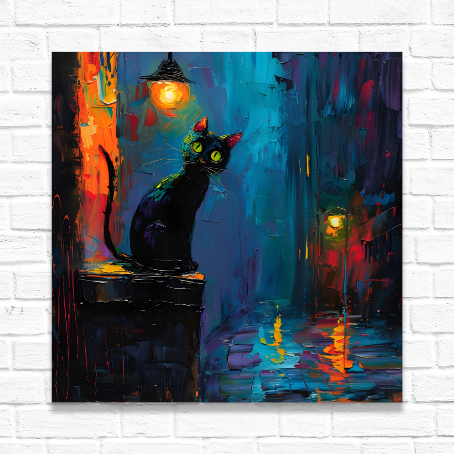 Nocturnal Guardian  Deluxe Box Square Canvas Prints