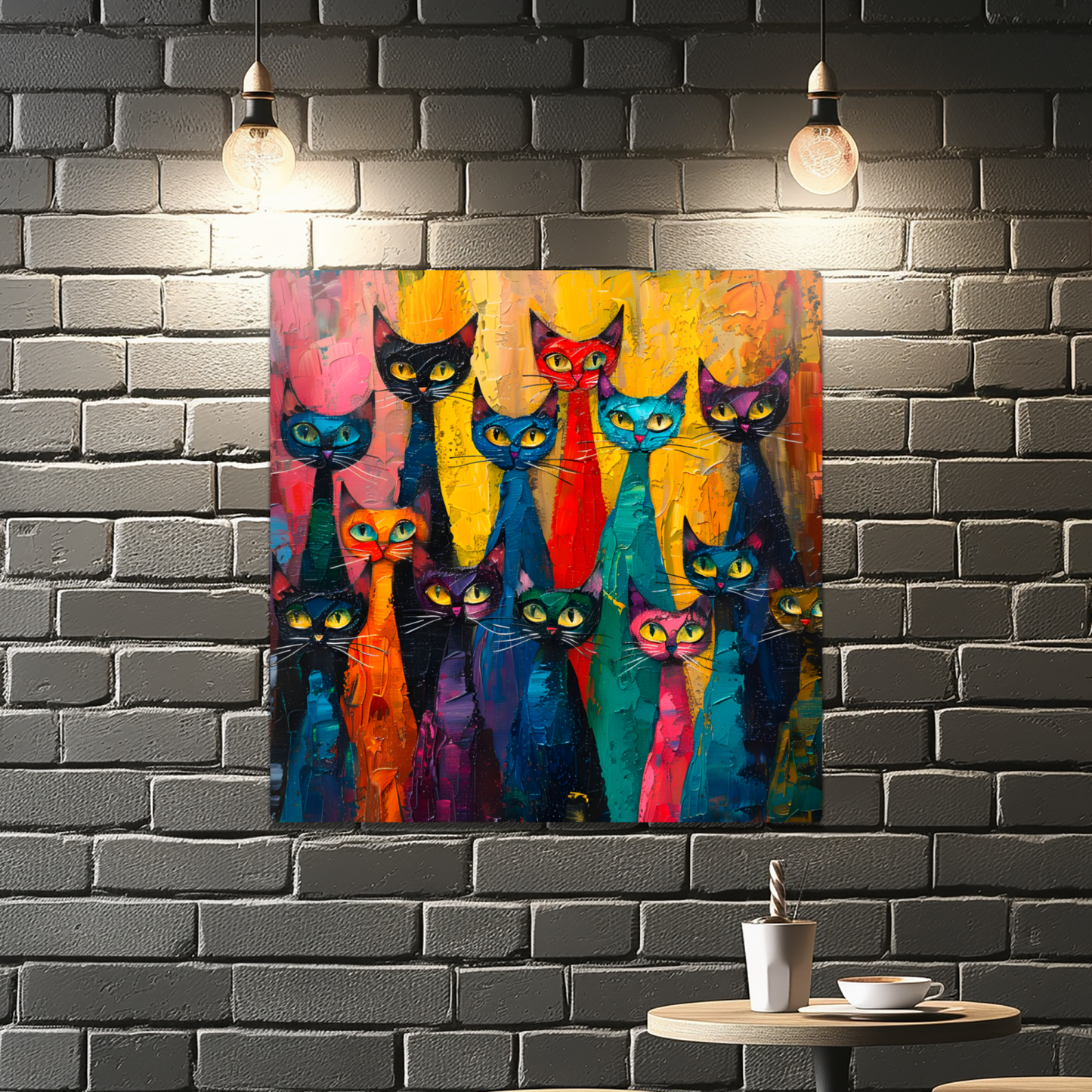 Council of Whiskers Premium Square Aluminum Prints