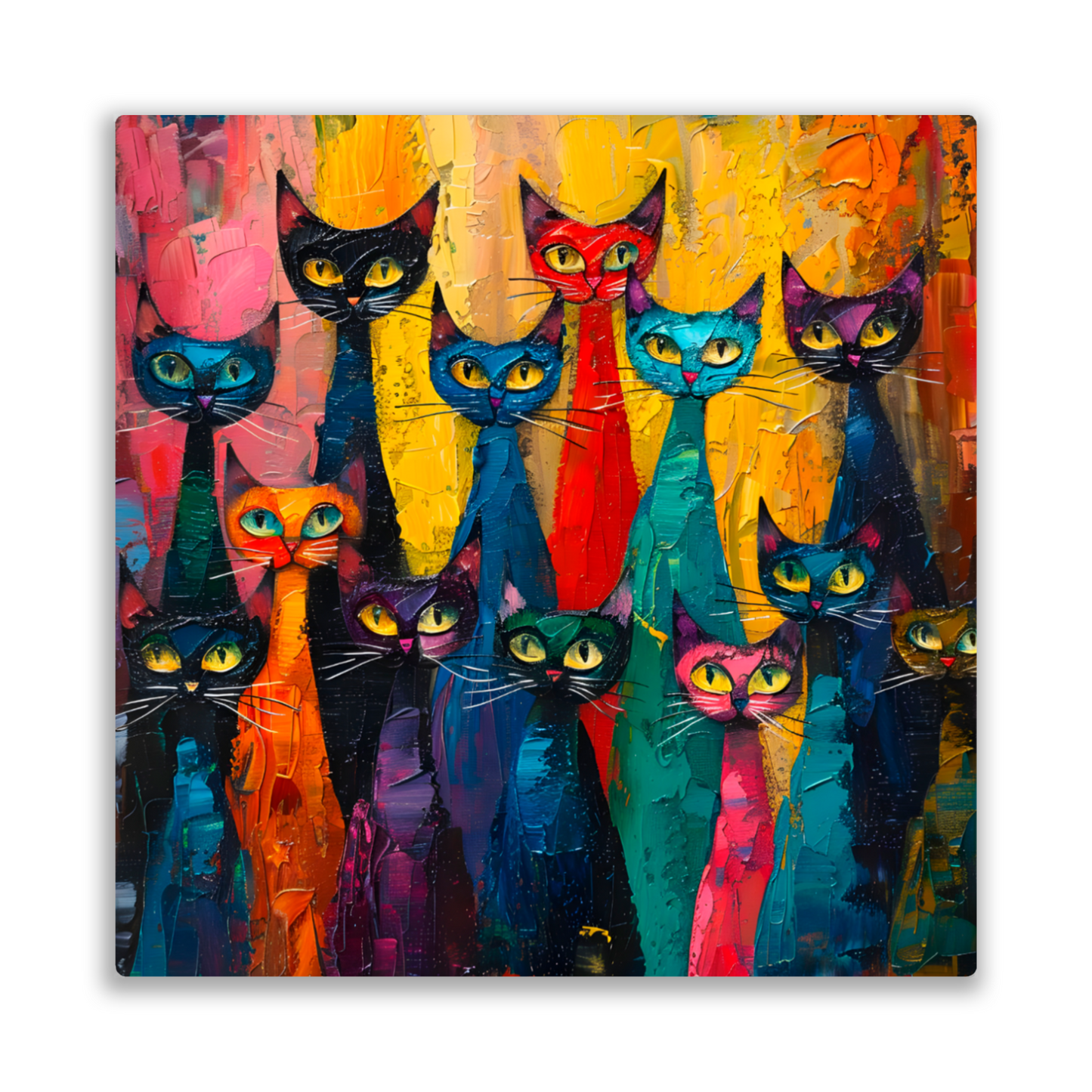 Council of Whiskers Premium Square Aluminum Prints